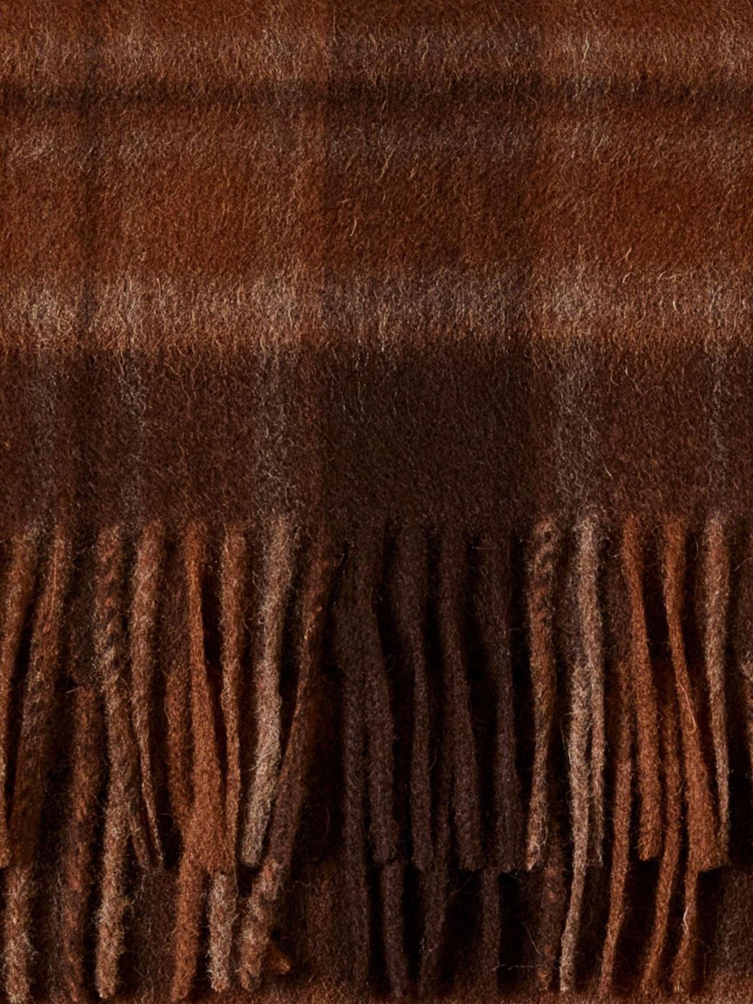 Selected Slhtope Sciarpa di Lana a Quadri Marrone