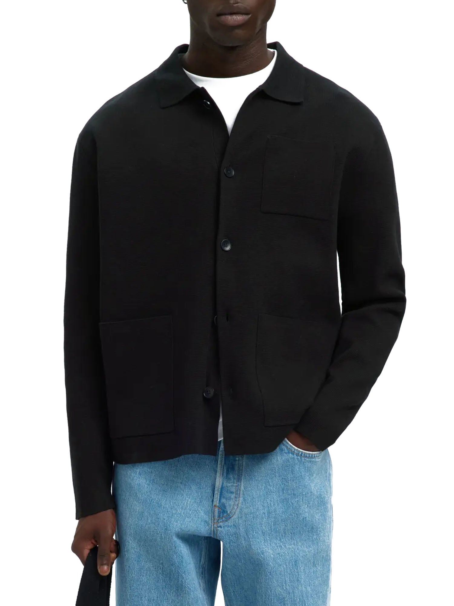 Selected Cardigan a Maglia Nero