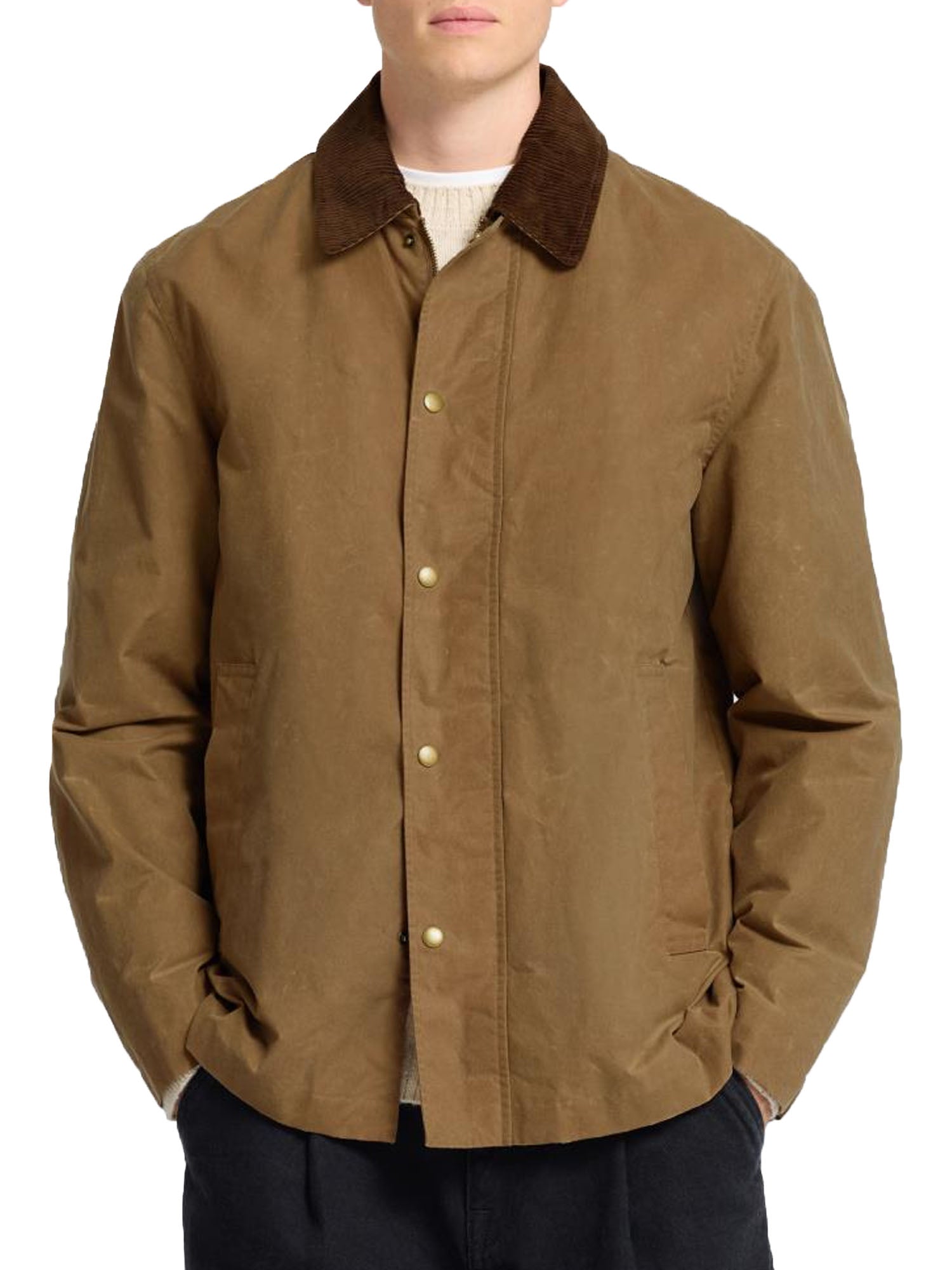 Selected Slhwalter Waxed Cotton 2.0 Giacca Beige