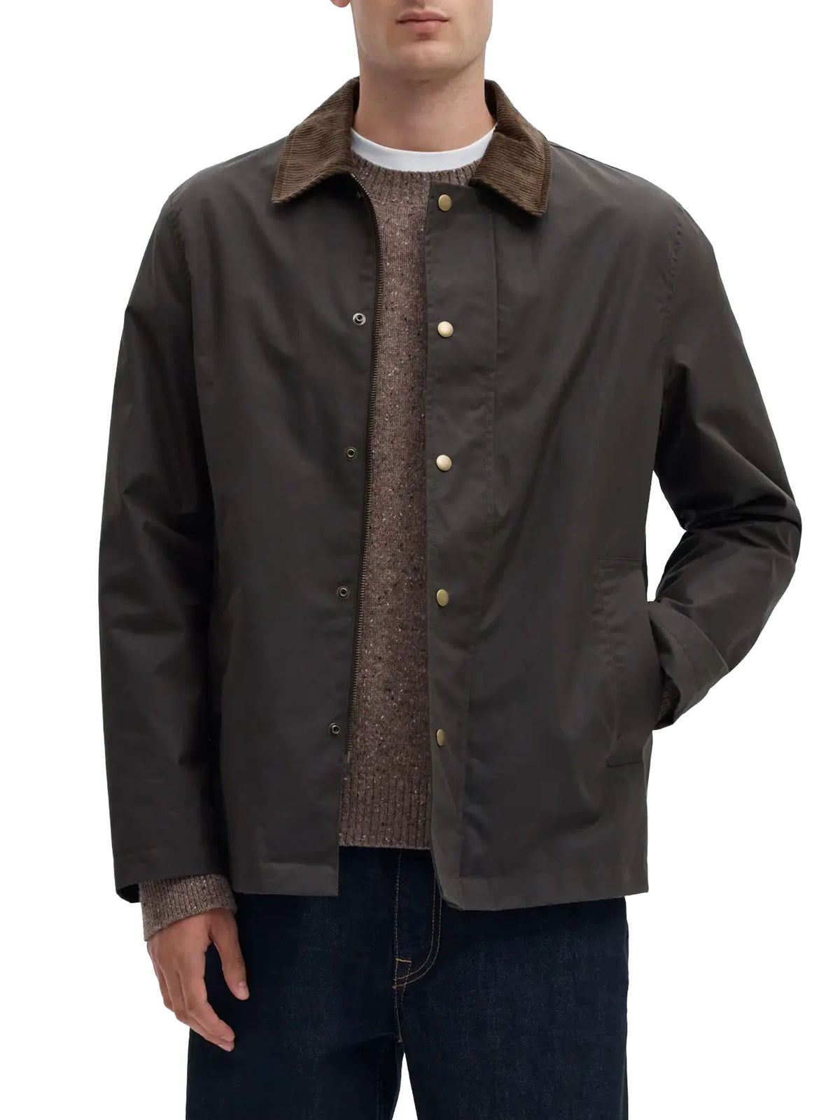 Selected Slhwalter Waxed Cotton 2.0 Giacca Marrone