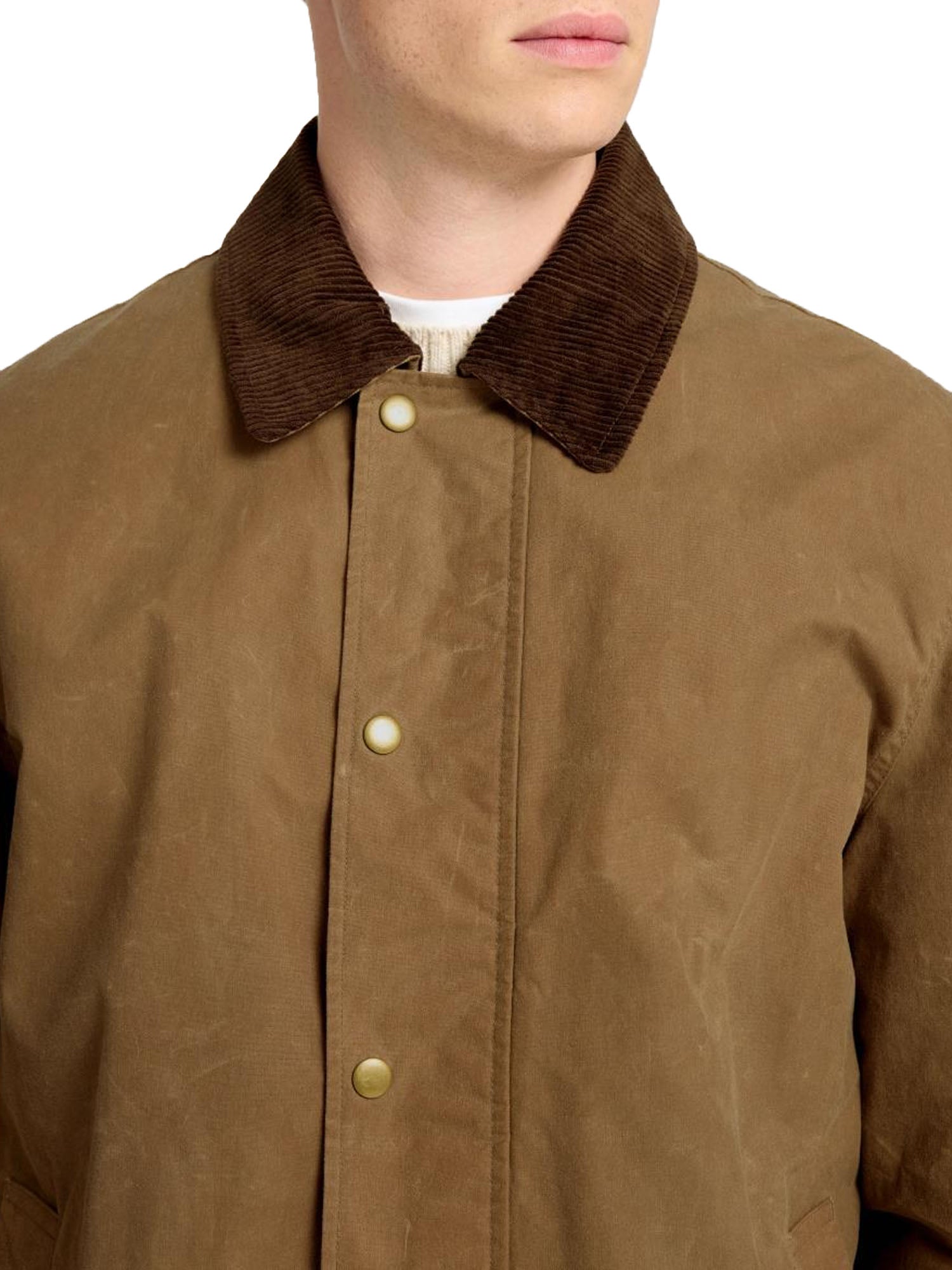 Selected Slhwalter Waxed Cotton 2.0 Giacca Beige