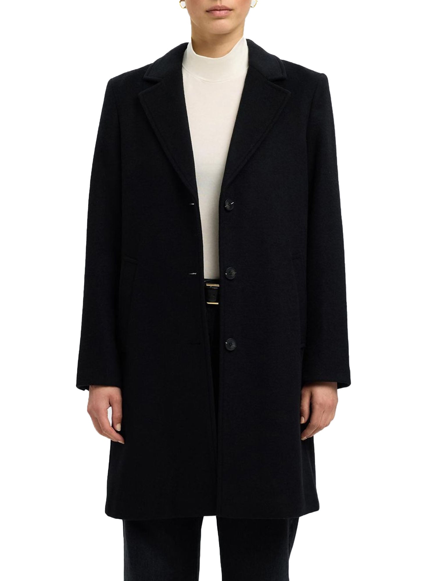 Selected Slfsasja Wool Blend Coat Nero