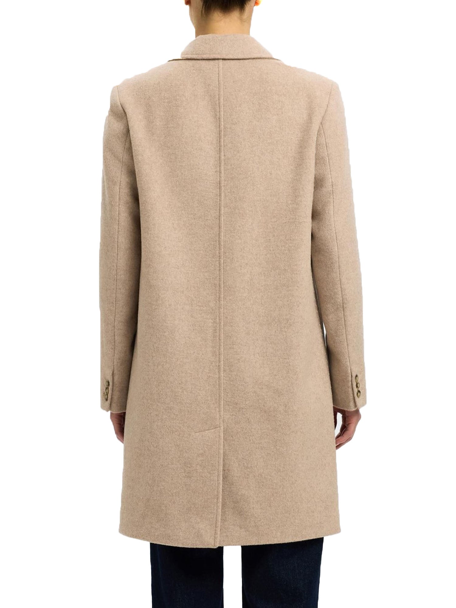 Selected Slfsasja Wool Blend Coat Beige