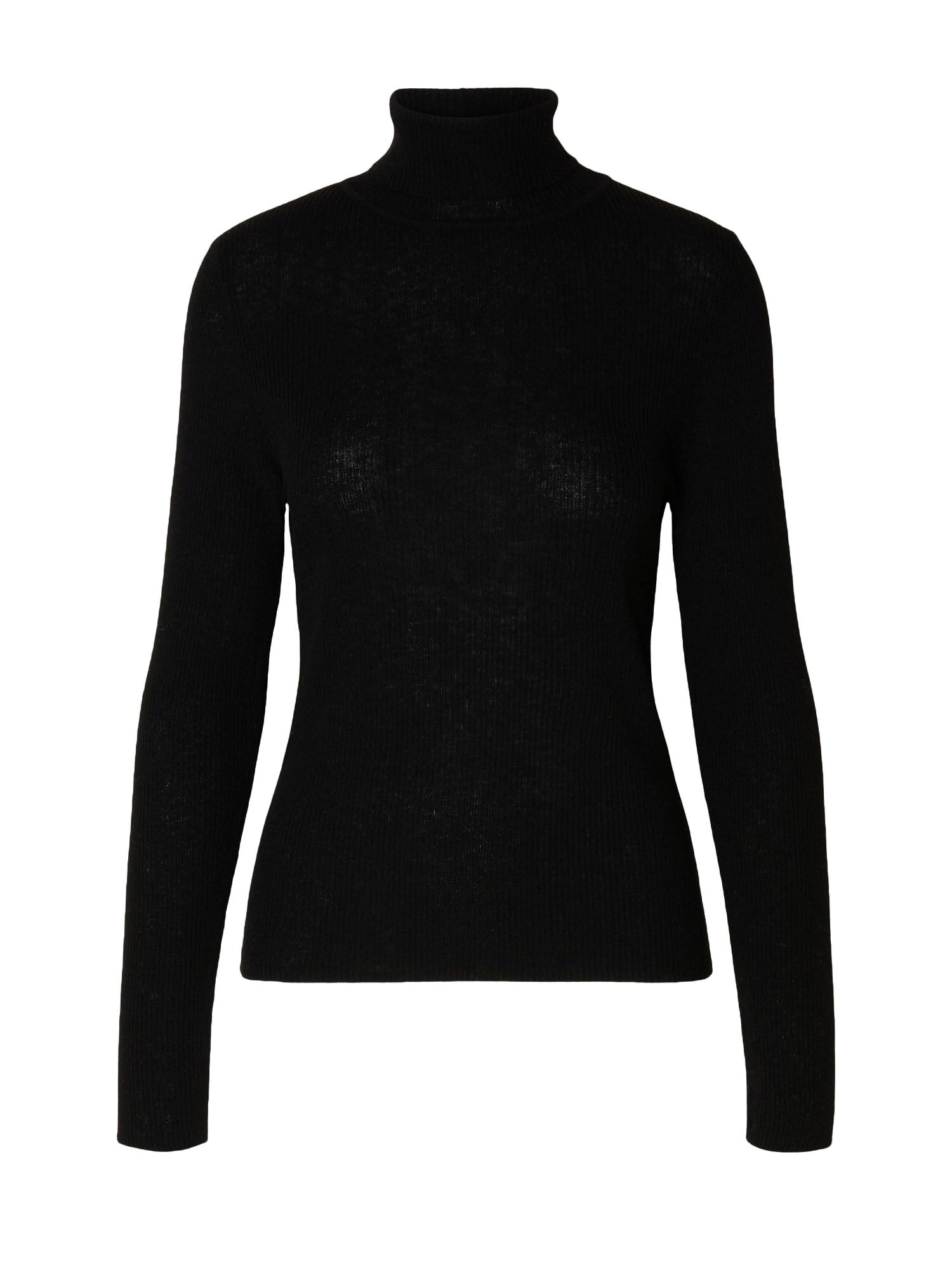 Slfingrid Ls Knit Wool Blend Roll Neck