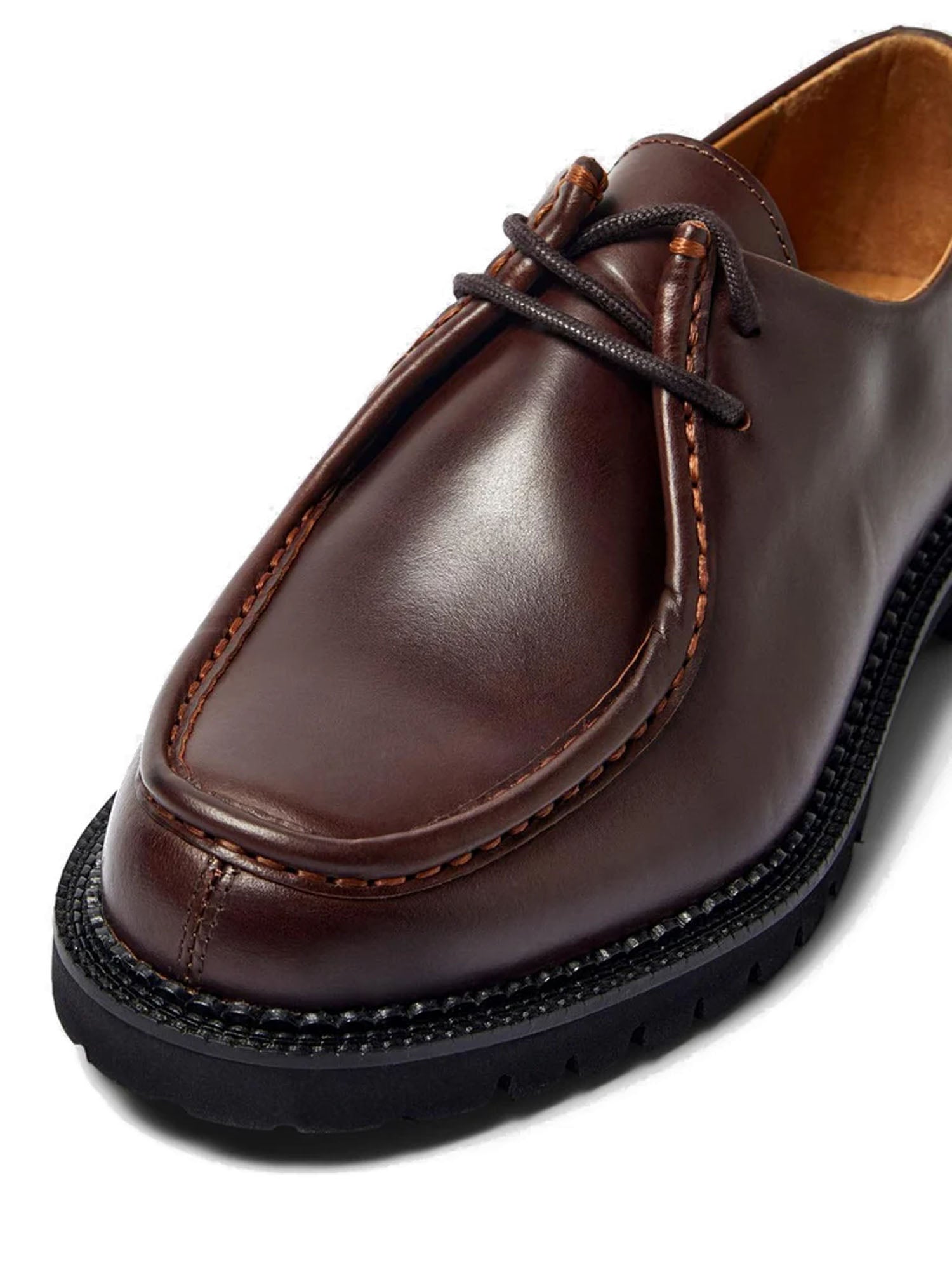 Selected Slhhector Leather Moc Toe Marrone