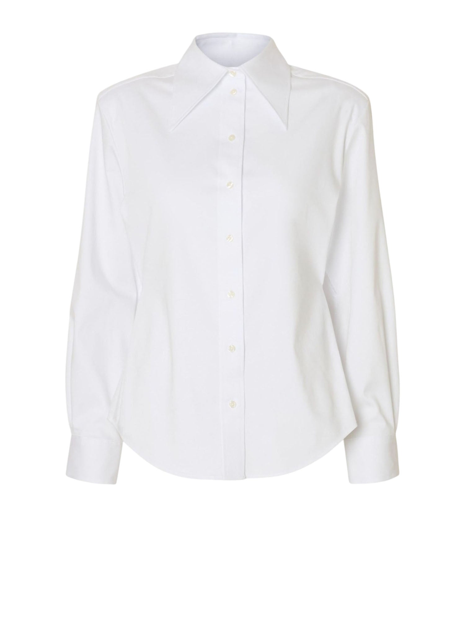 Selected Slfnicolina Slim Ls Shirt Bianco