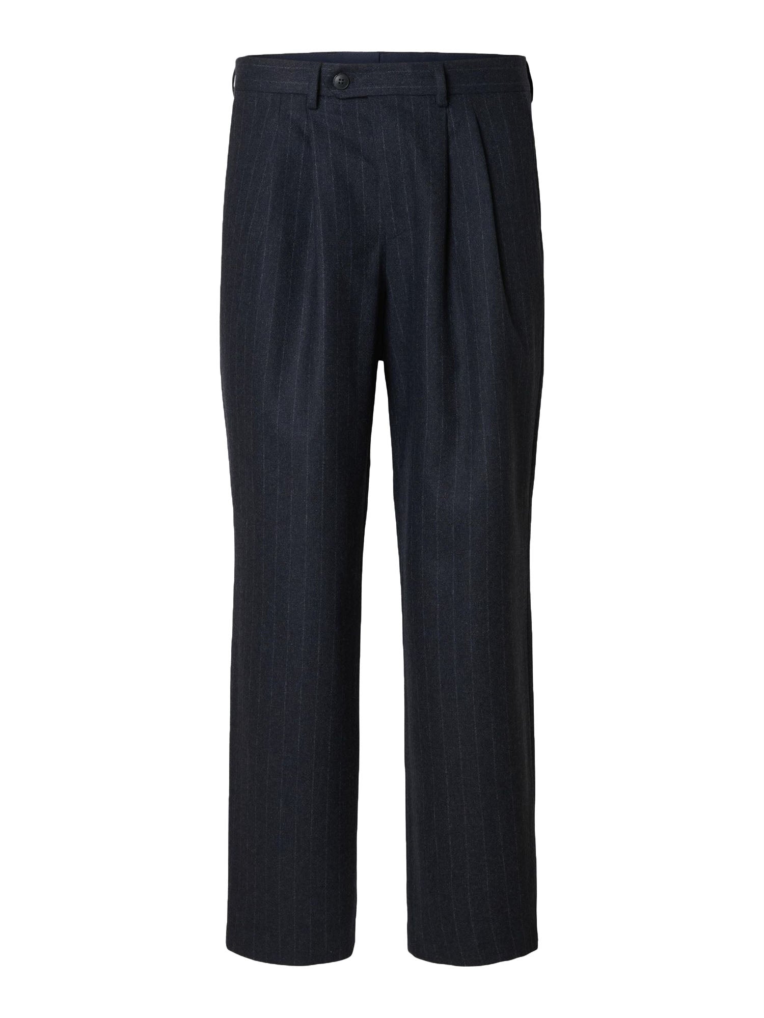 Selected Slhrelaxed Anderson Wool Blend Pantalone Blu