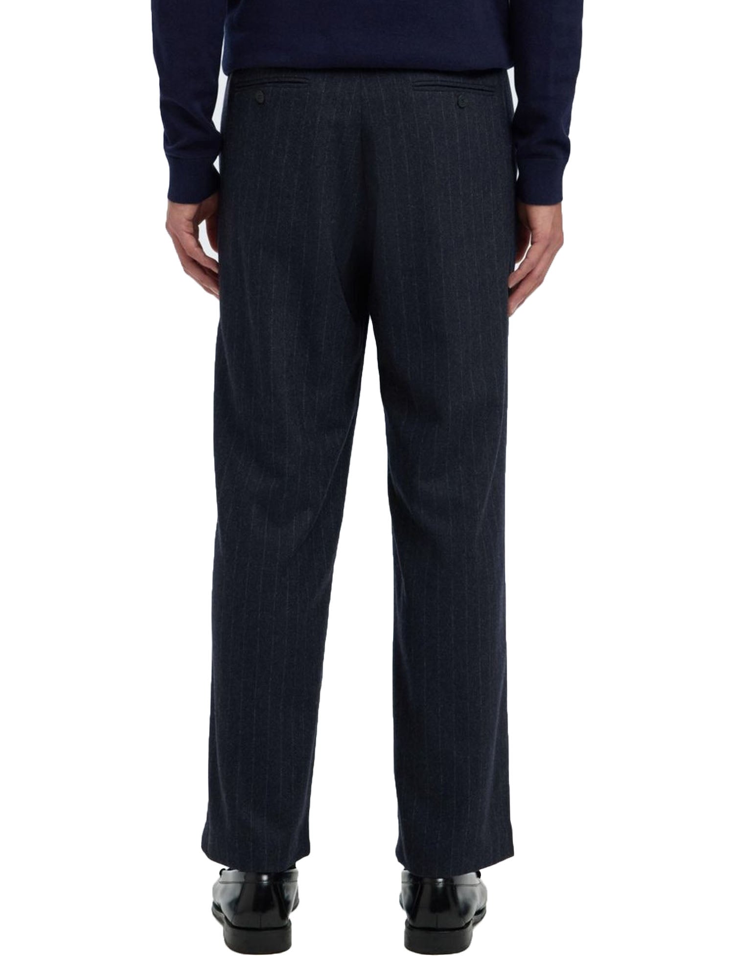 Selected Slhrelaxed Anderson Wool Blend Pantalone Blu