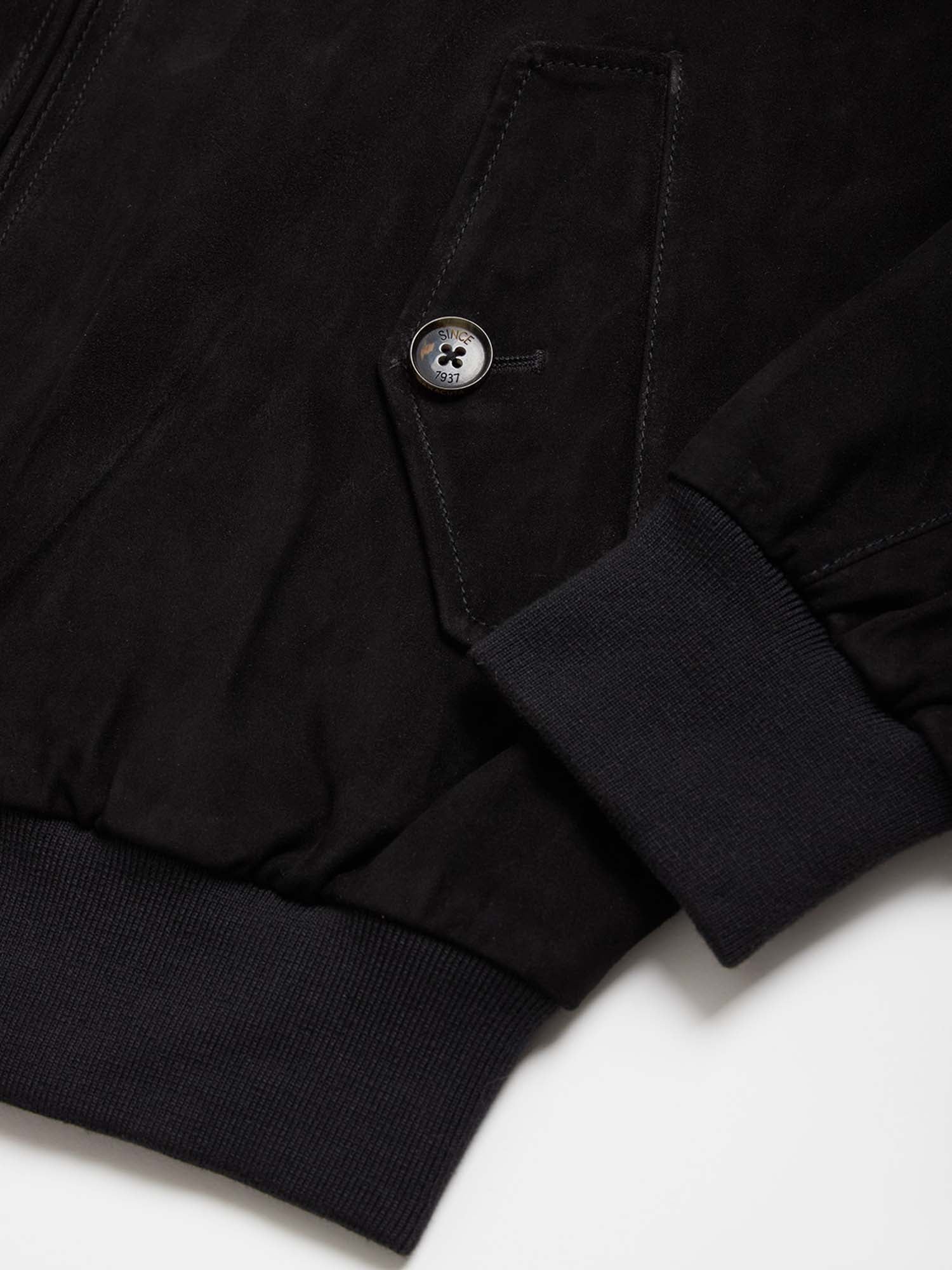 Baracuta G9 in Pelle Scamosciata Nero