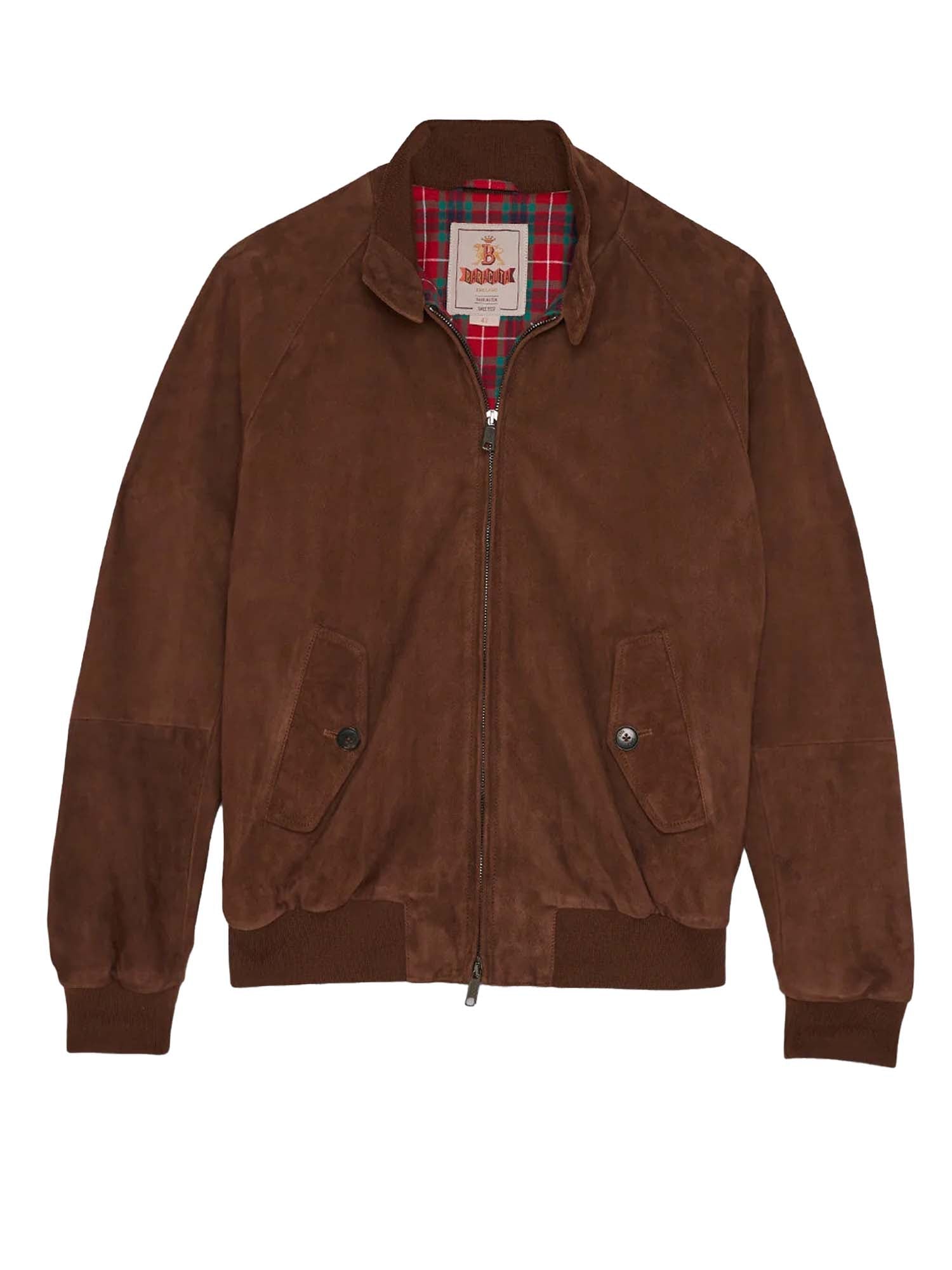 Baracuta G9 in Pelle Scamosciata Marrone
