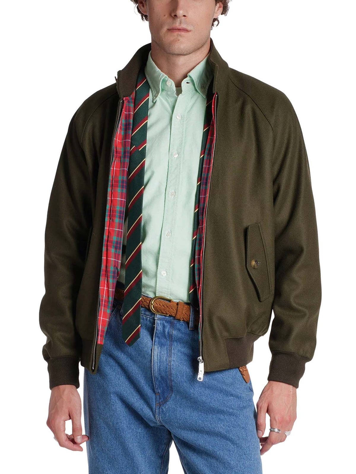 Baracuta Giacca G9 Melton non imbottita Verde