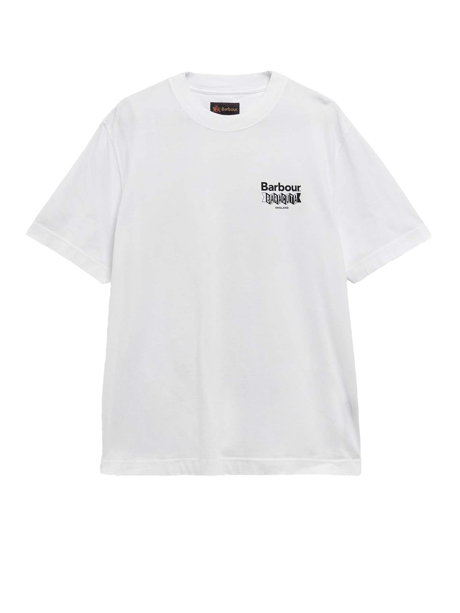 Baracuta T-shirt oversize All Nighter Barbour x Baracuta Bianco