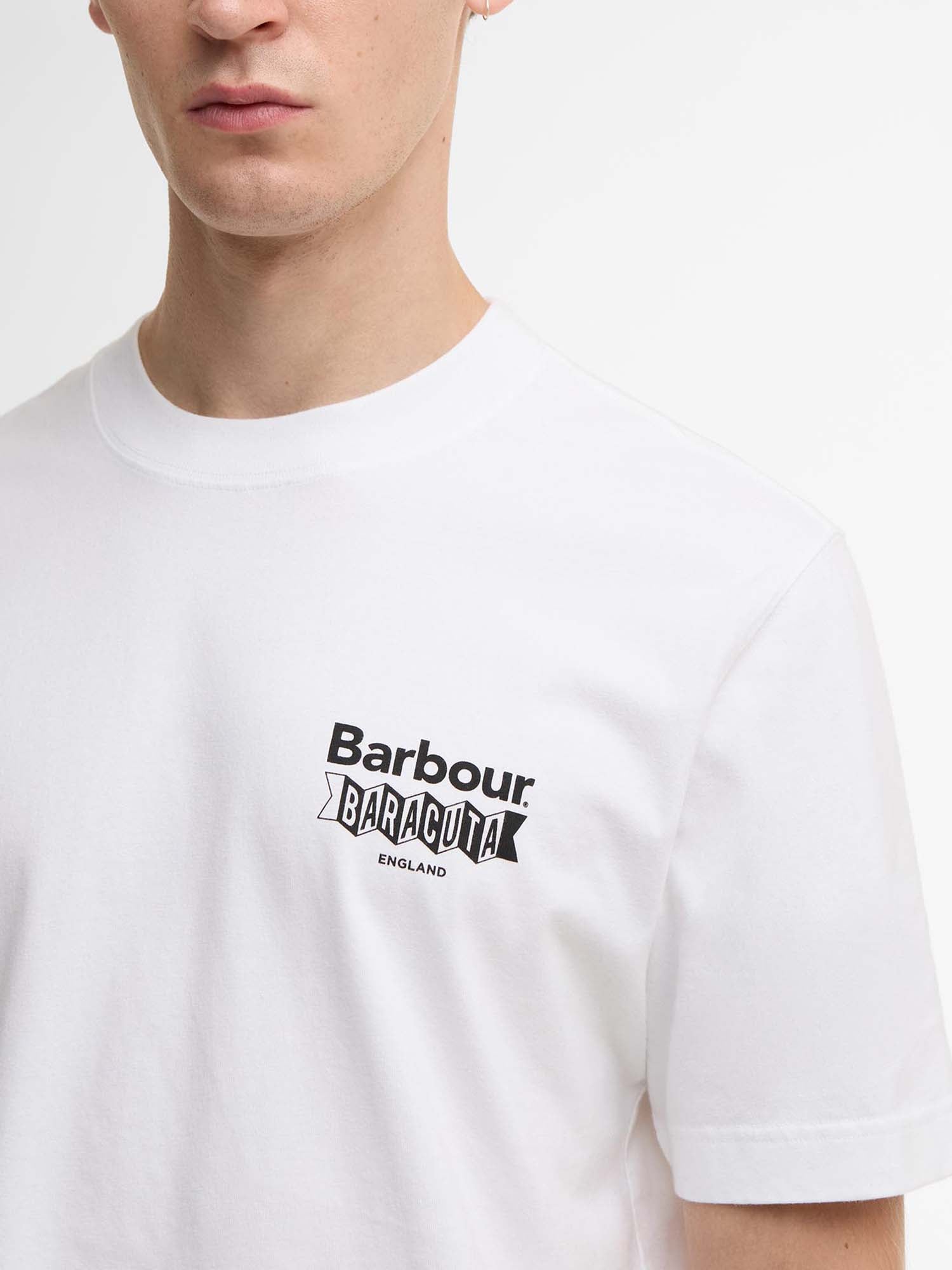 Baracuta T-shirt oversize All Nighter Barbour x Baracuta Bianco