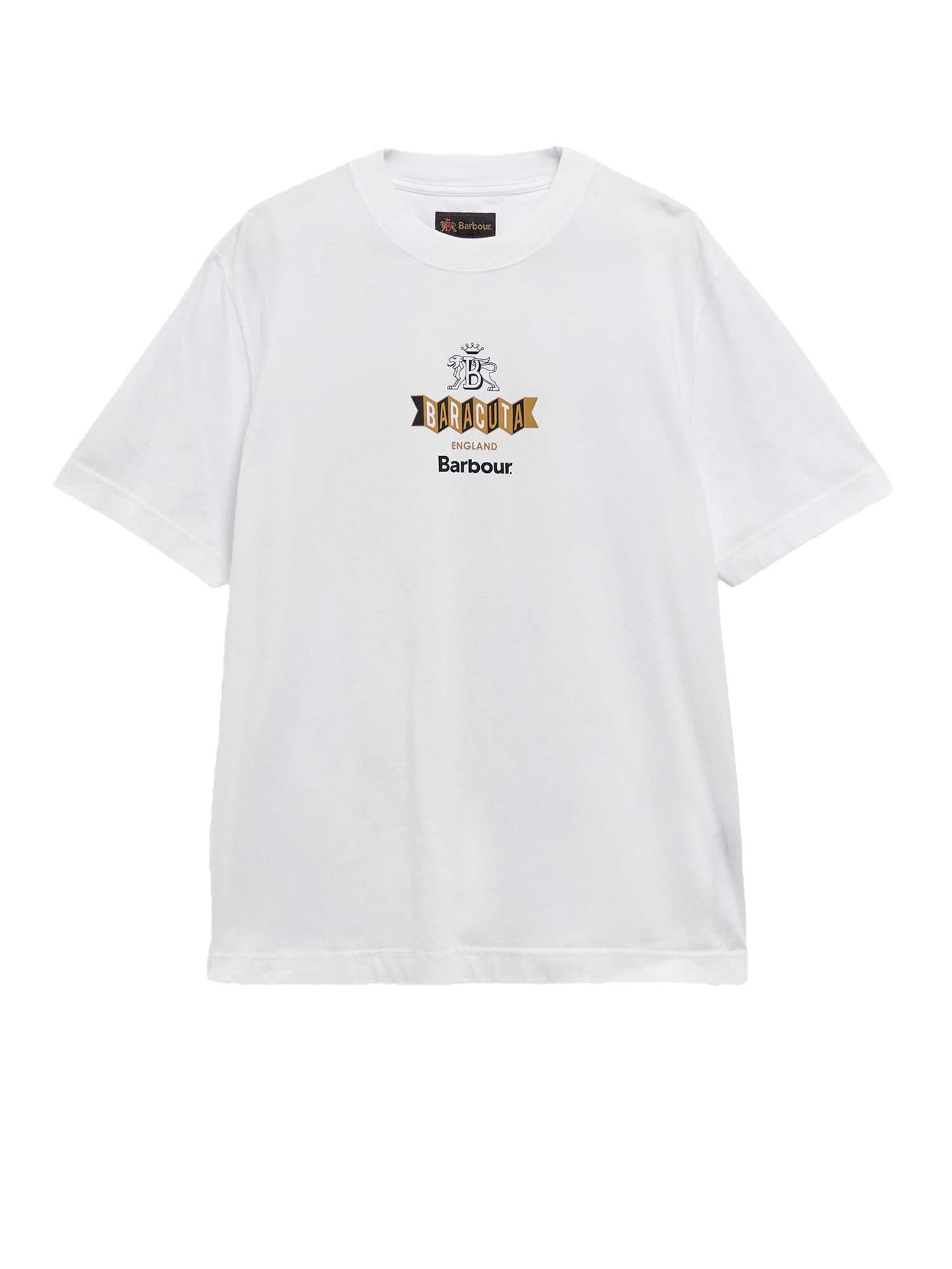 Baracuta T-shirt oversize Vinyl Barbour x Baracuta Bianco