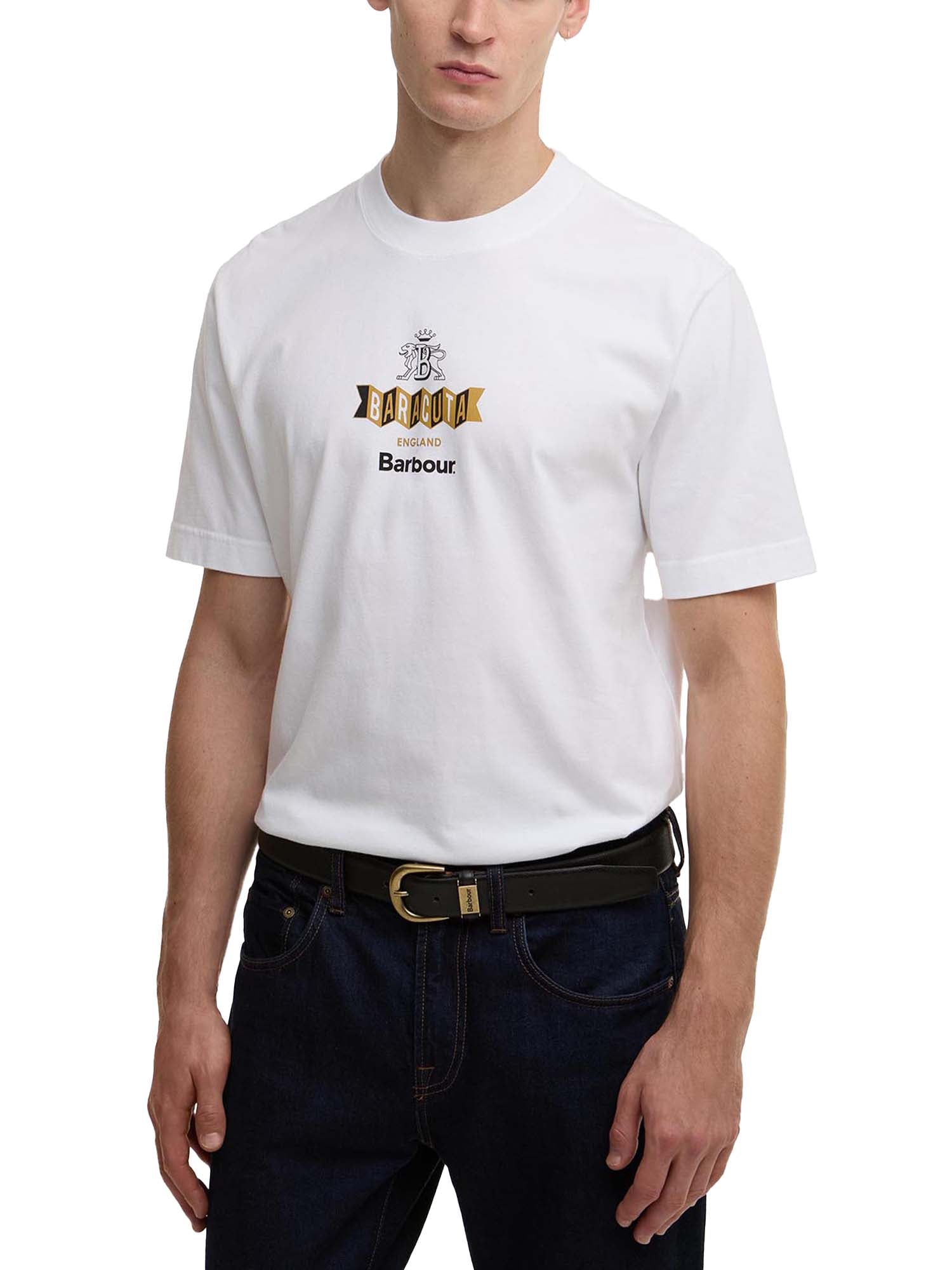 Baracuta T-shirt oversize Vinyl Barbour x Baracuta Bianco