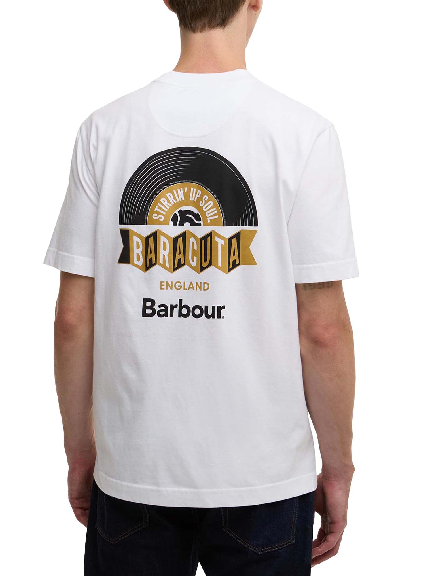 Baracuta T-shirt oversize Vinyl Barbour x Baracuta Bianco