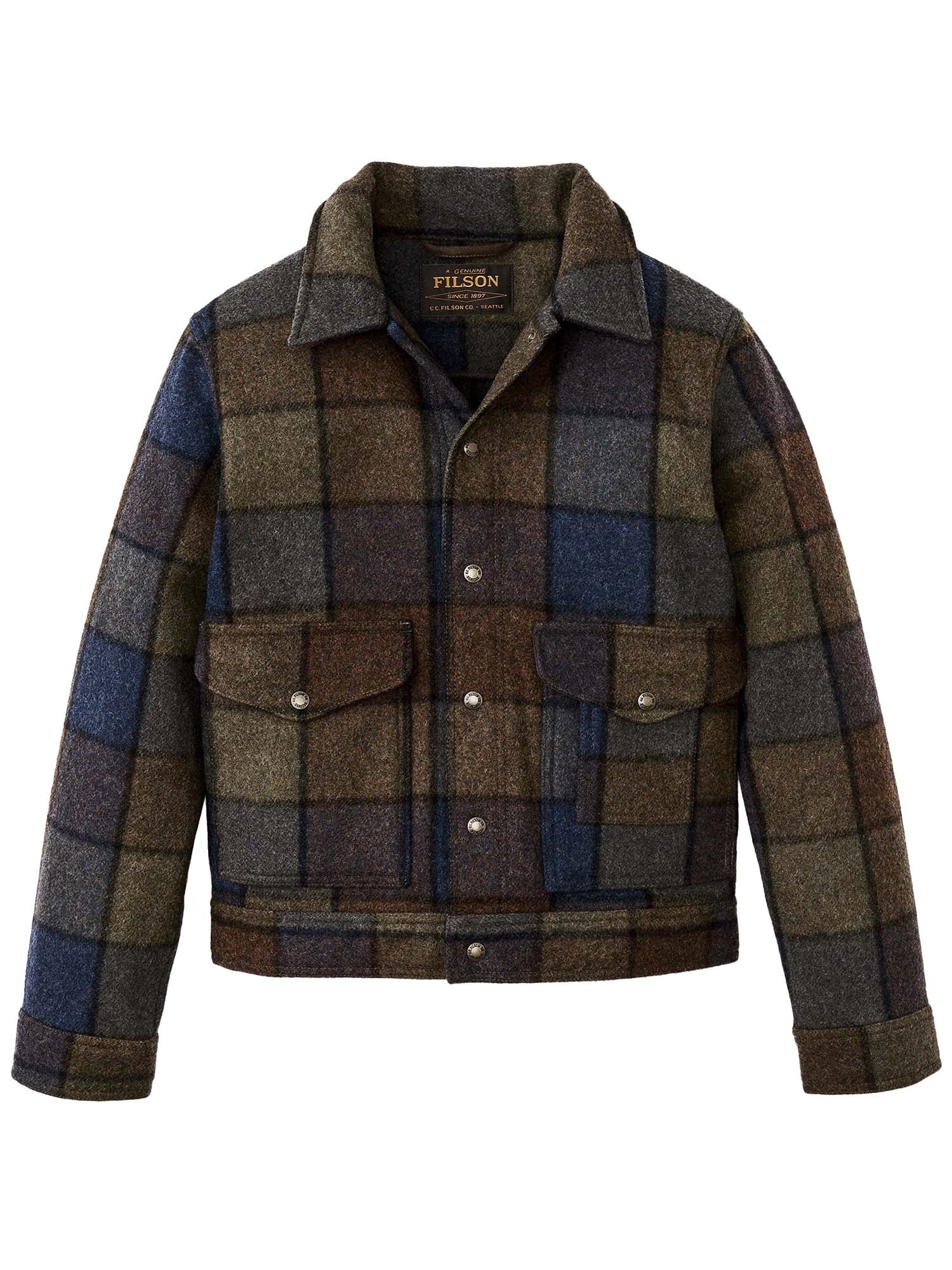 Filson Giacca da Lavoro in Lana Mackinaw Multicolore