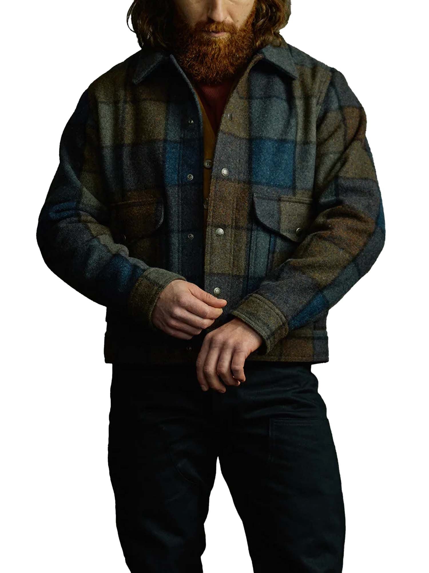 Filson Giacca da Lavoro in Lana Mackinaw Multicolore