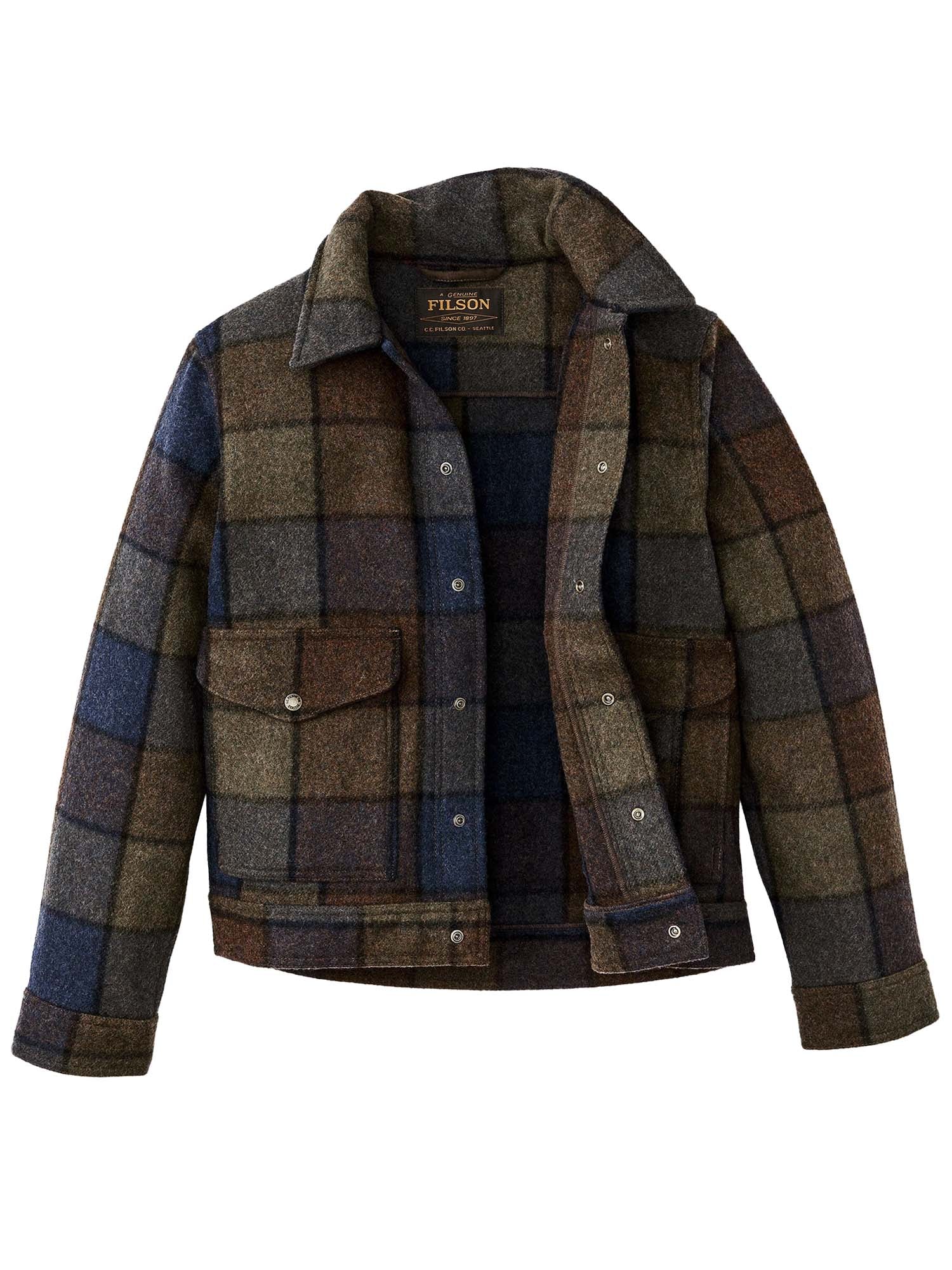 Filson Giacca da Lavoro in Lana Mackinaw Multicolore