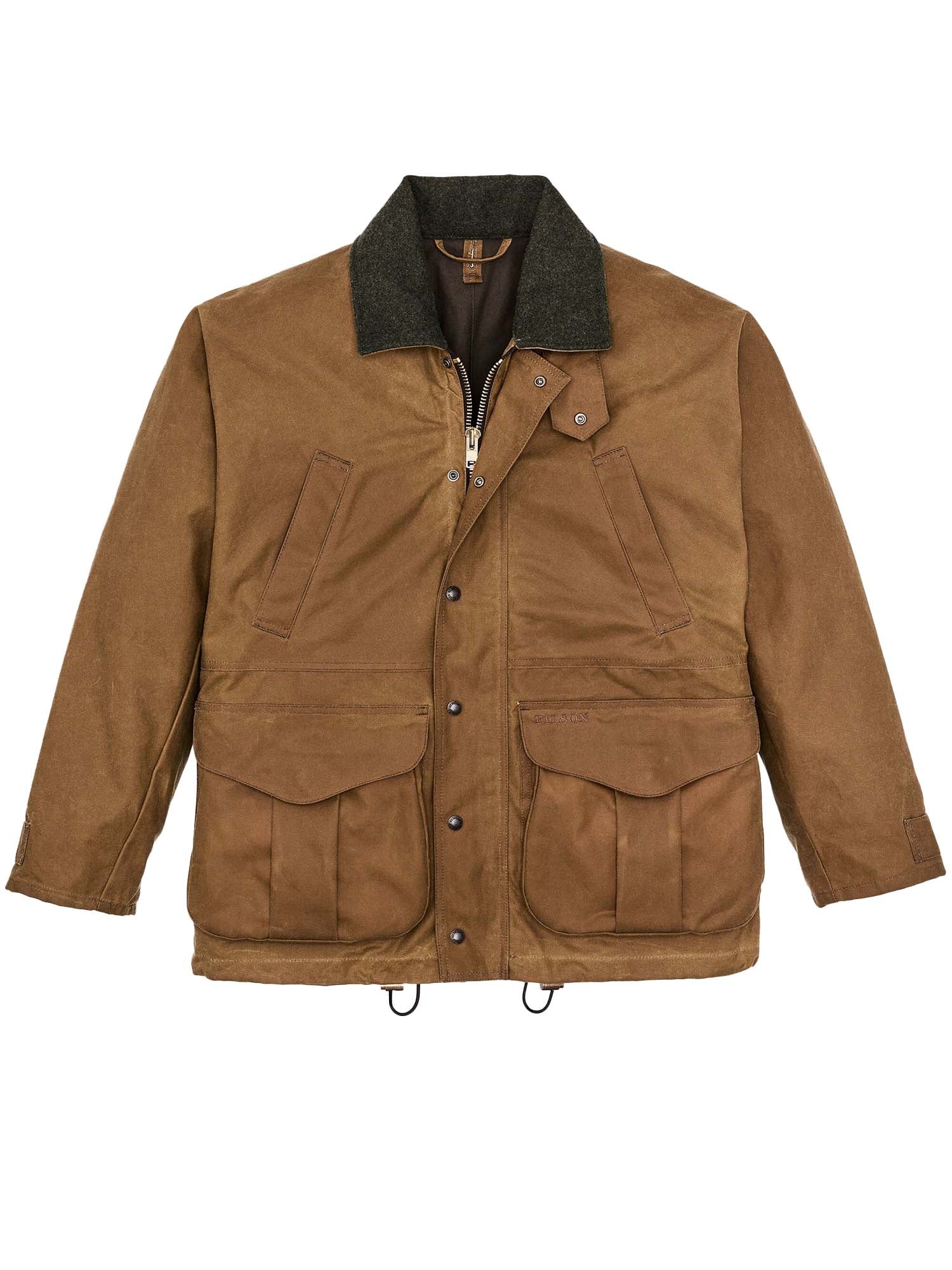Filson Giacca Field Foderata in Tin Cloth Marrone