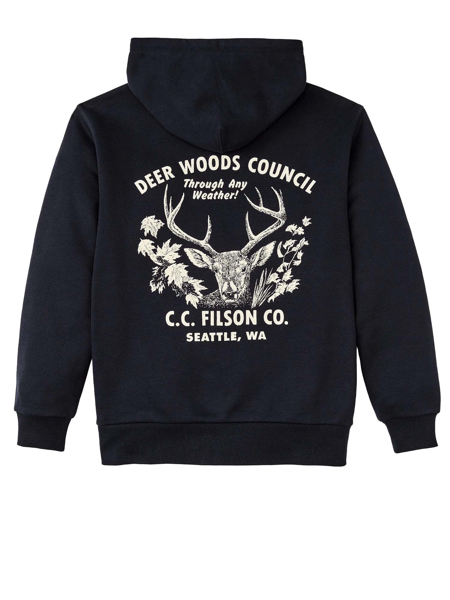 Filson Felpa Con Cappuccio Prospector Graphic Blu