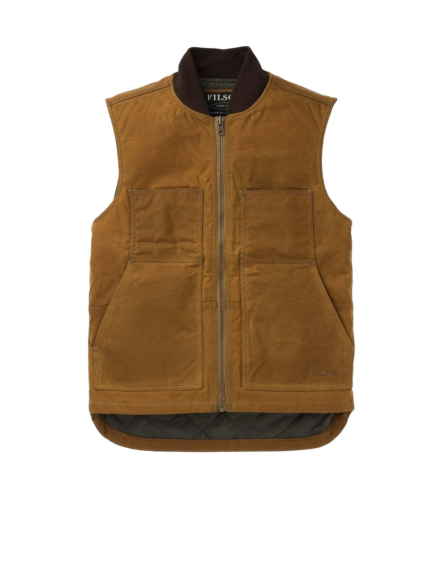 Filson Tin Cloth Insulated Work Vest Marrone