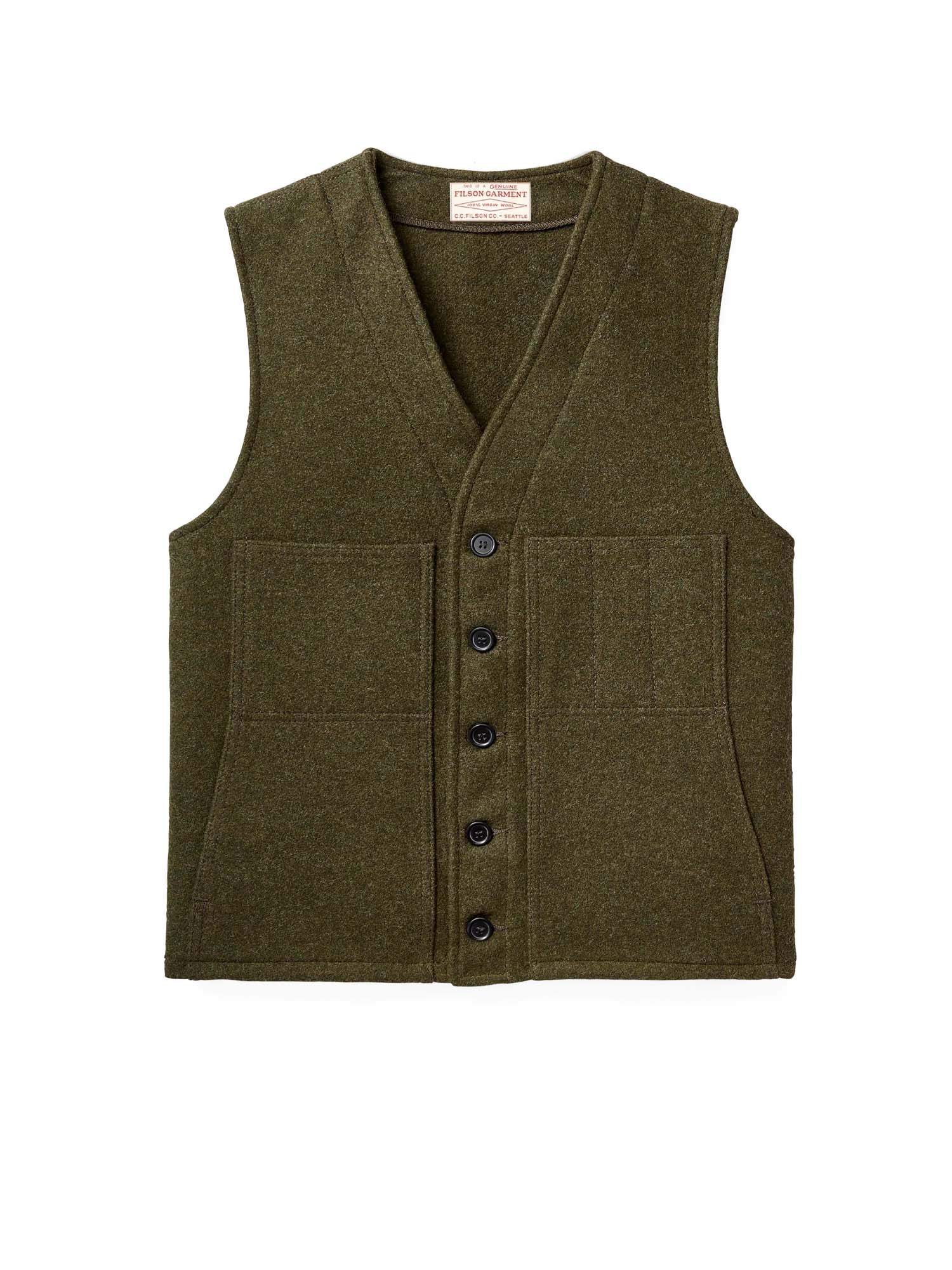 Filson Mackinaw Wool Vest Verde