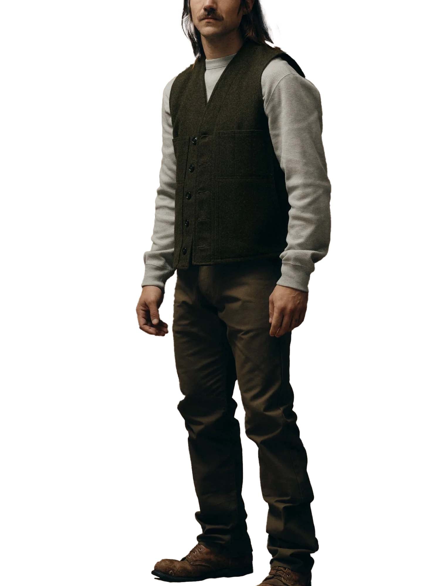 Filson Mackinaw Wool Vest Verde