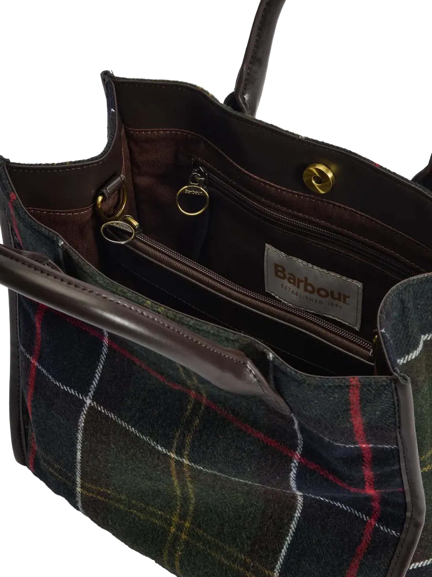Barbour Borsa tote Barrhill in tartan Multicolore