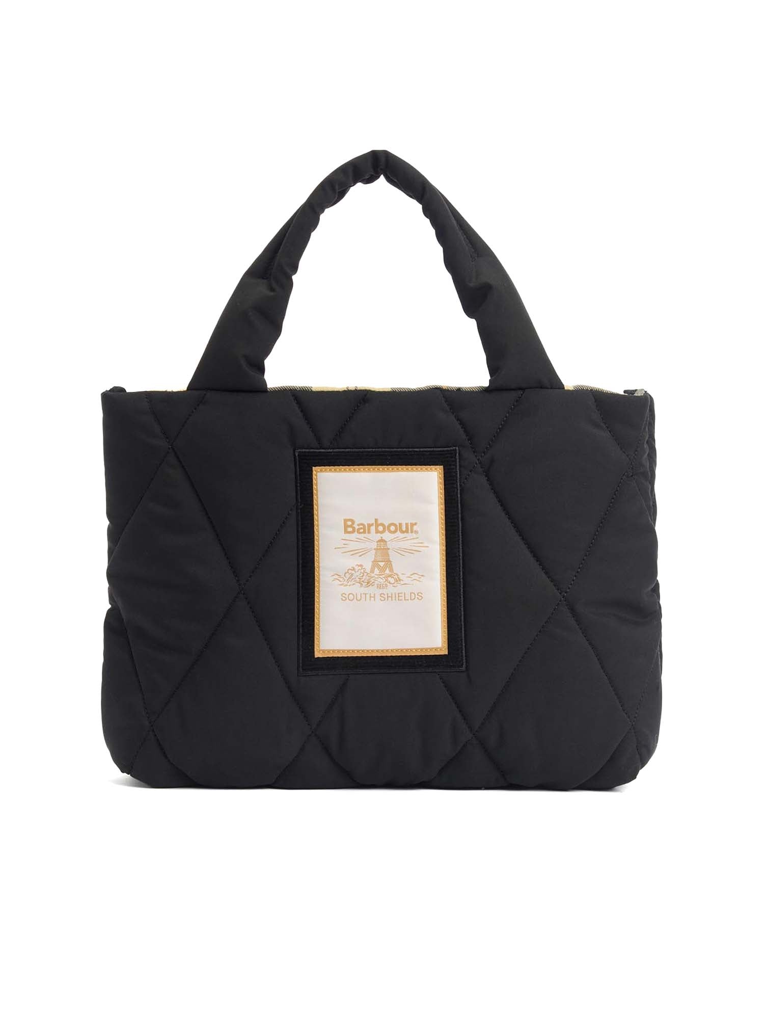 Barbour Mini-borsa tote Mariah trapuntata Nero