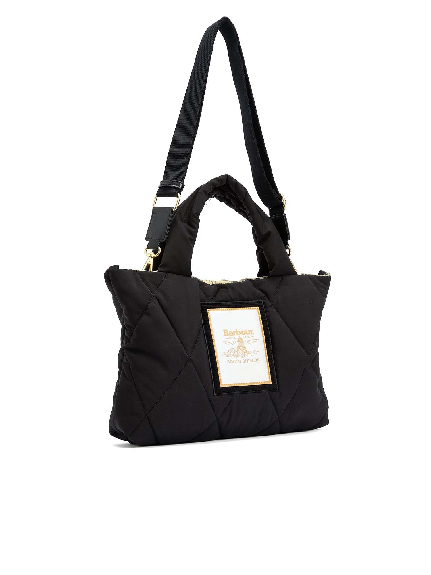 Barbour Mini-borsa tote Mariah trapuntata Nero