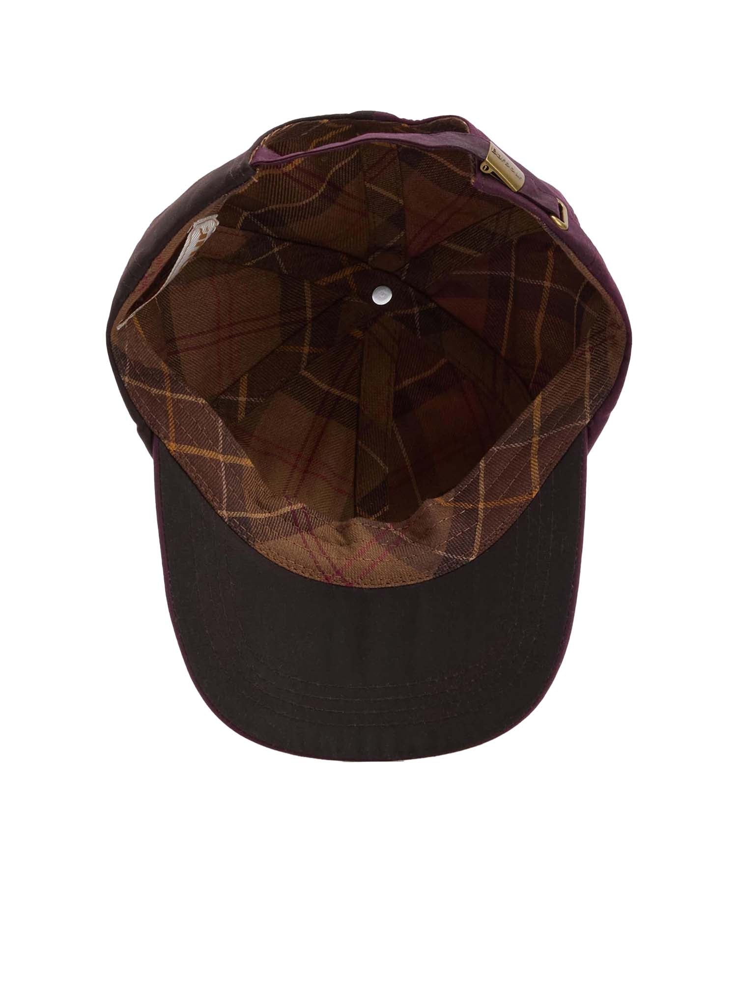 Barbour Cappellino Beauly in tessuto cerato Bordeaux