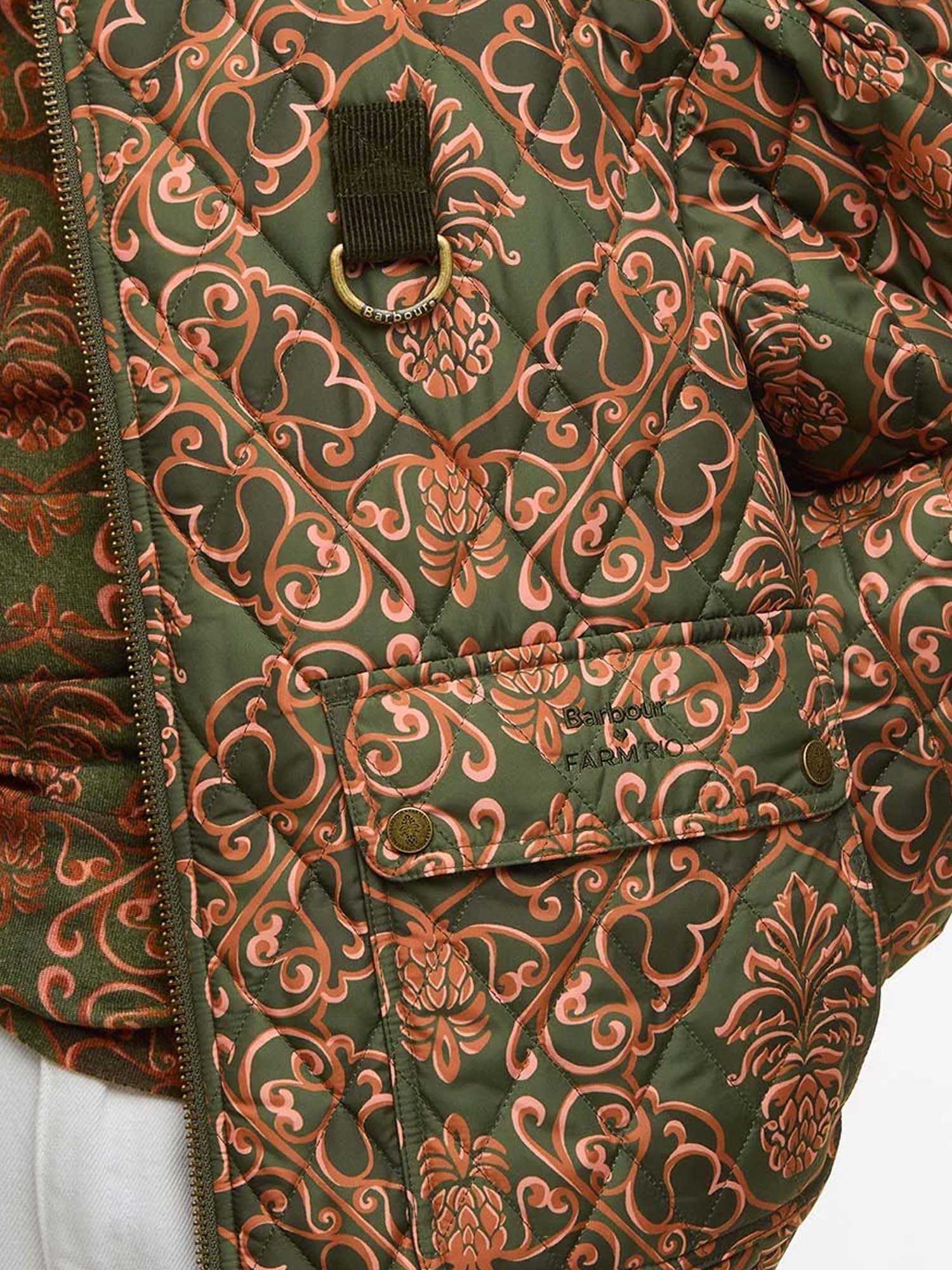 Barbour Piumino Luisa Quilt Barbour x FARM Rio Multicolore