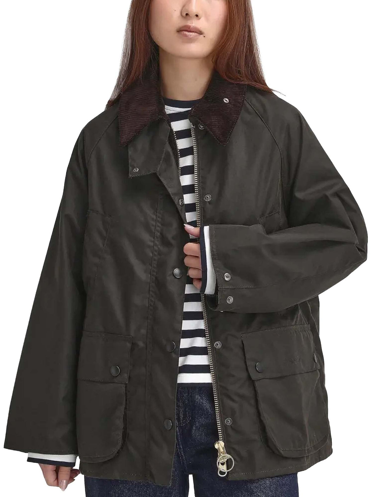 Barbour Giacca cerata Bedale da donna Verde