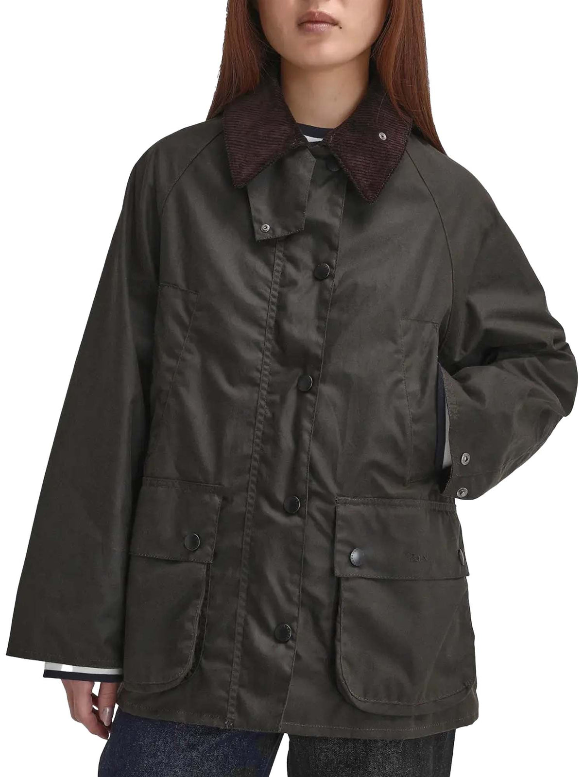 Barbour Giacca cerata Bedale da donna Verde