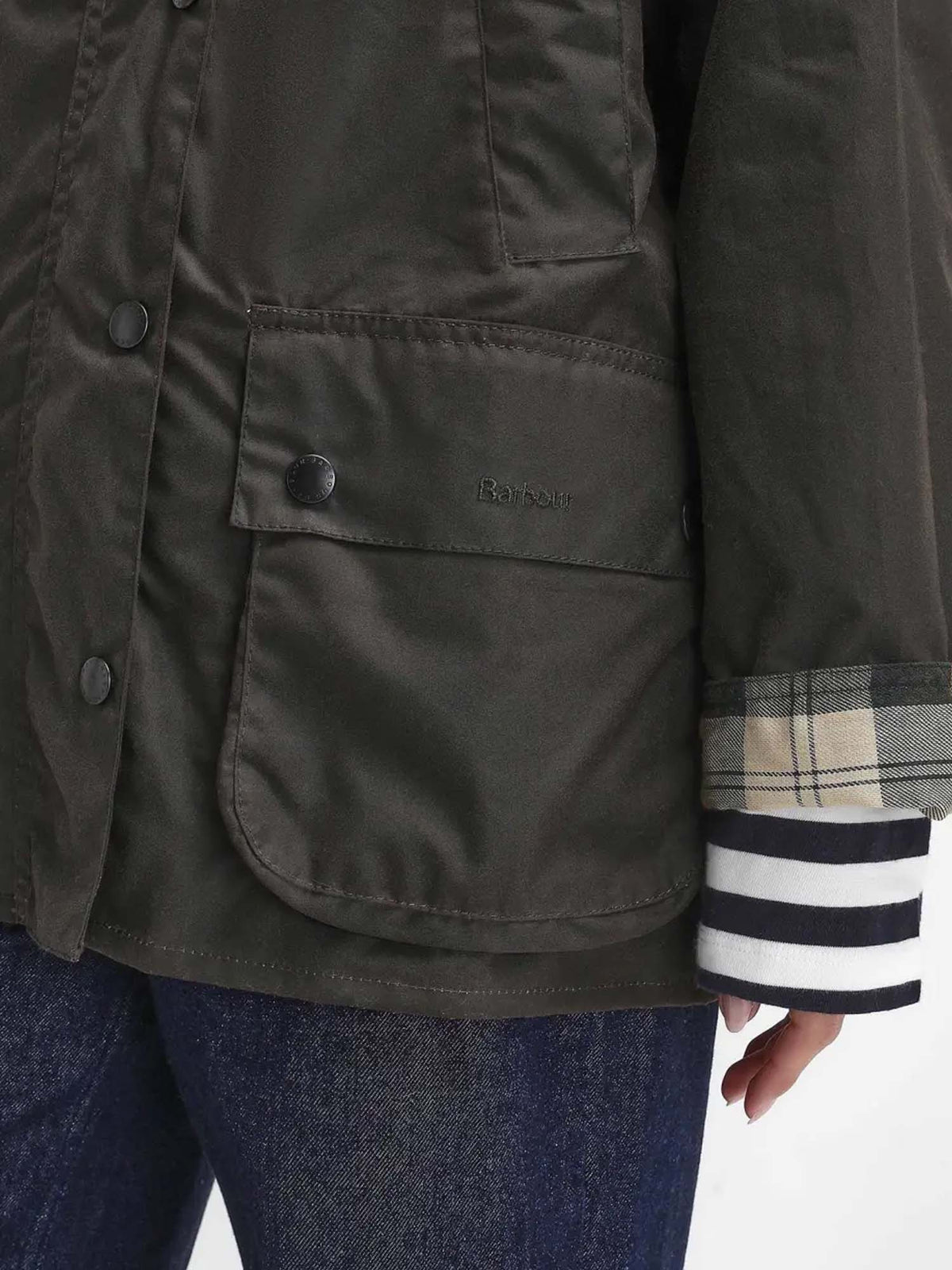 Barbour Giacca cerata Bedale da donna Verde