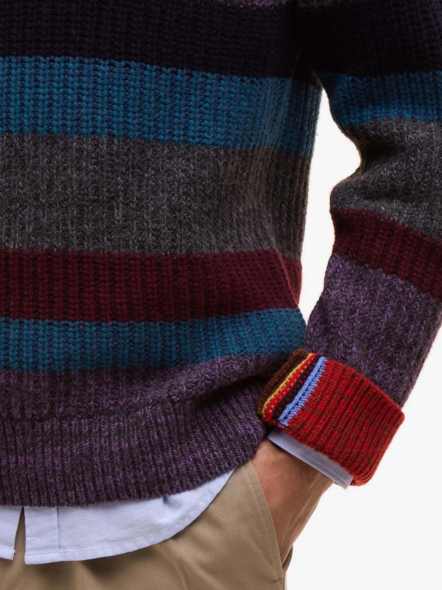 Barbour Maglione girocollo a righe multicolor - Paul Smith loves Barbour Multicolore