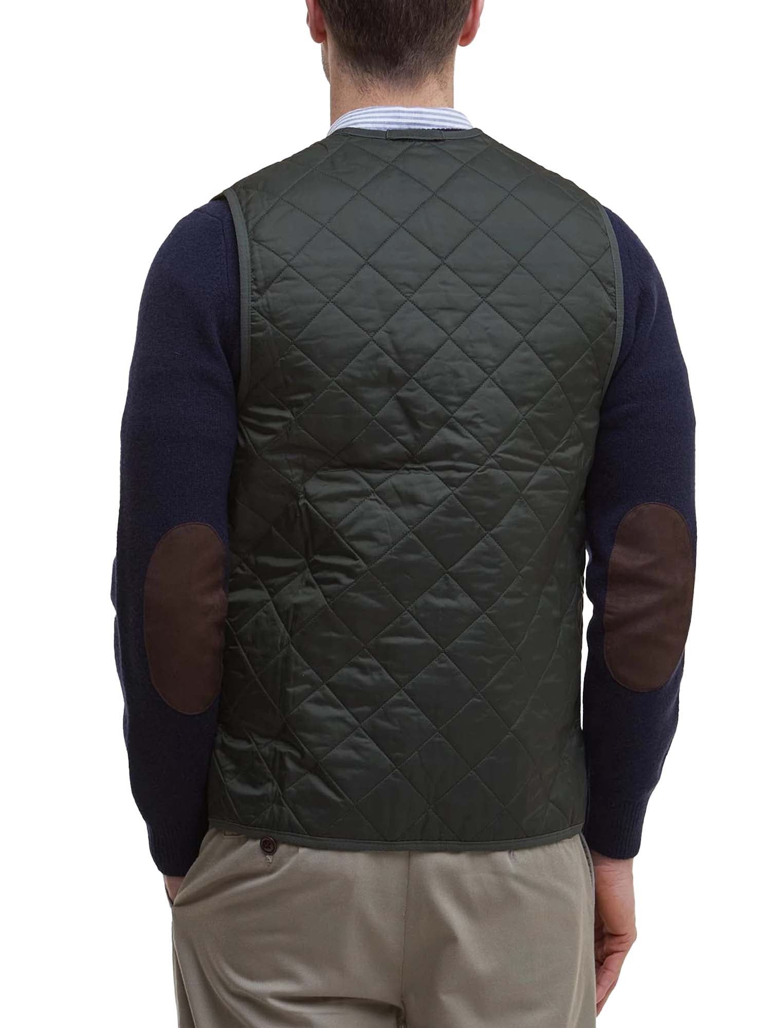 Barbour Gilet trapuntato/fodera con zip Verde