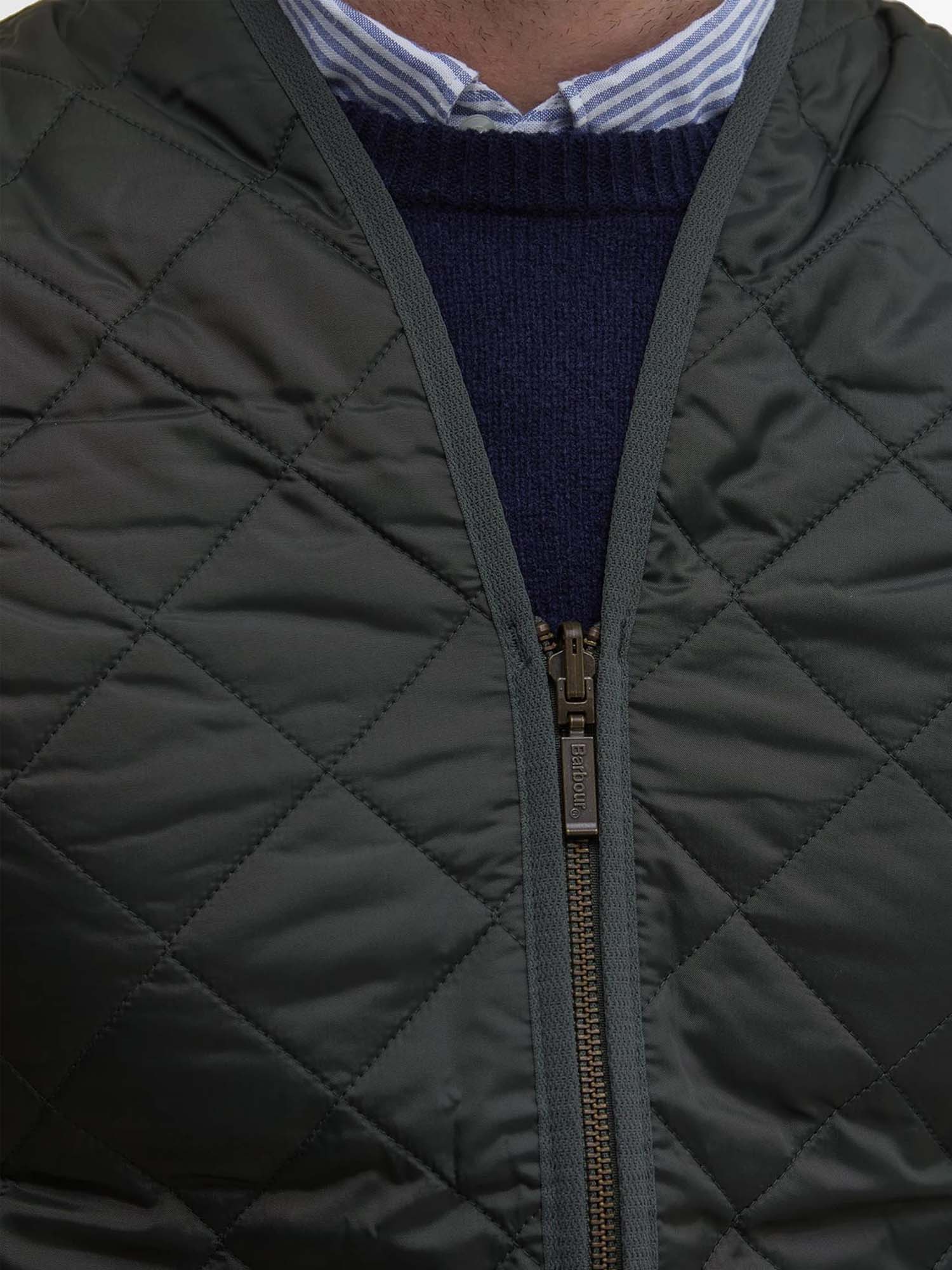 Barbour Gilet trapuntato/fodera con zip Verde