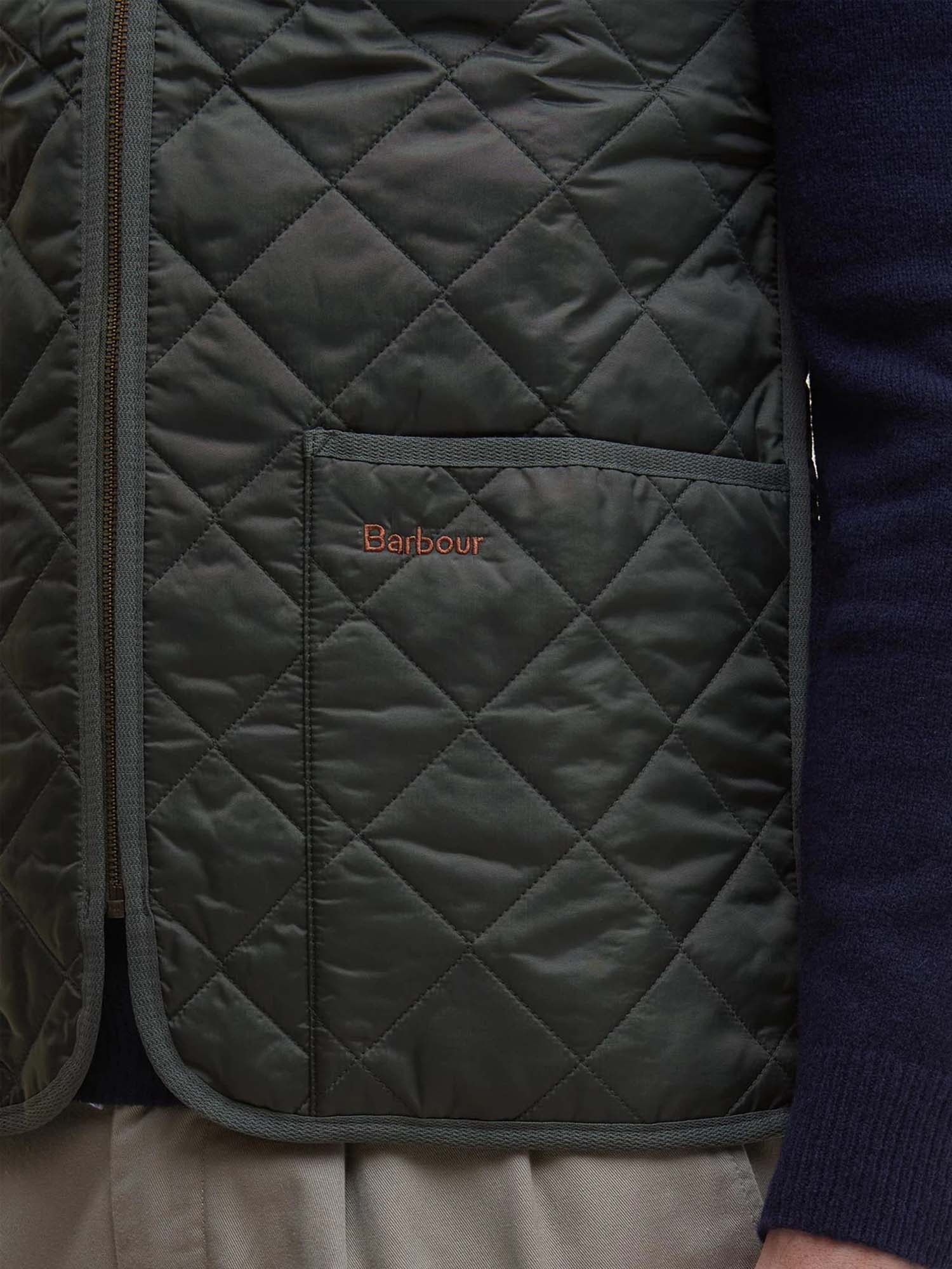 Barbour Gilet trapuntato/fodera con zip Verde