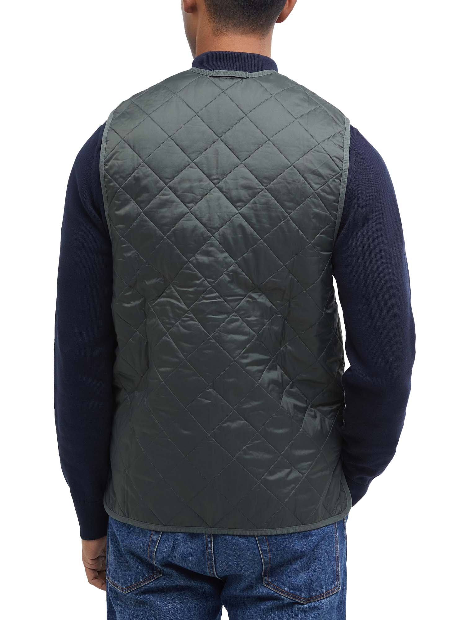 Barbour Gilet trapuntato/fodera con zip Verde