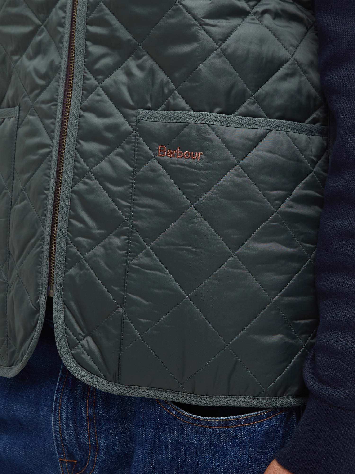 Barbour Gilet trapuntato/fodera con zip Verde