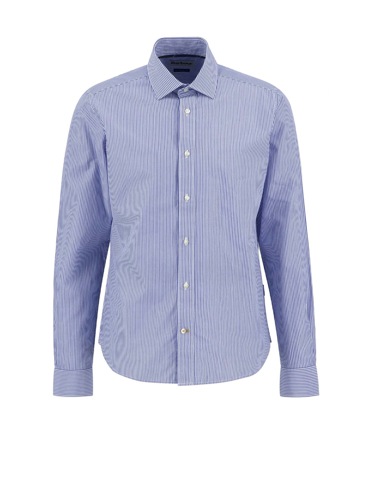 Barbour Camicia Graham leggermente aderente con motivo a righe Blu