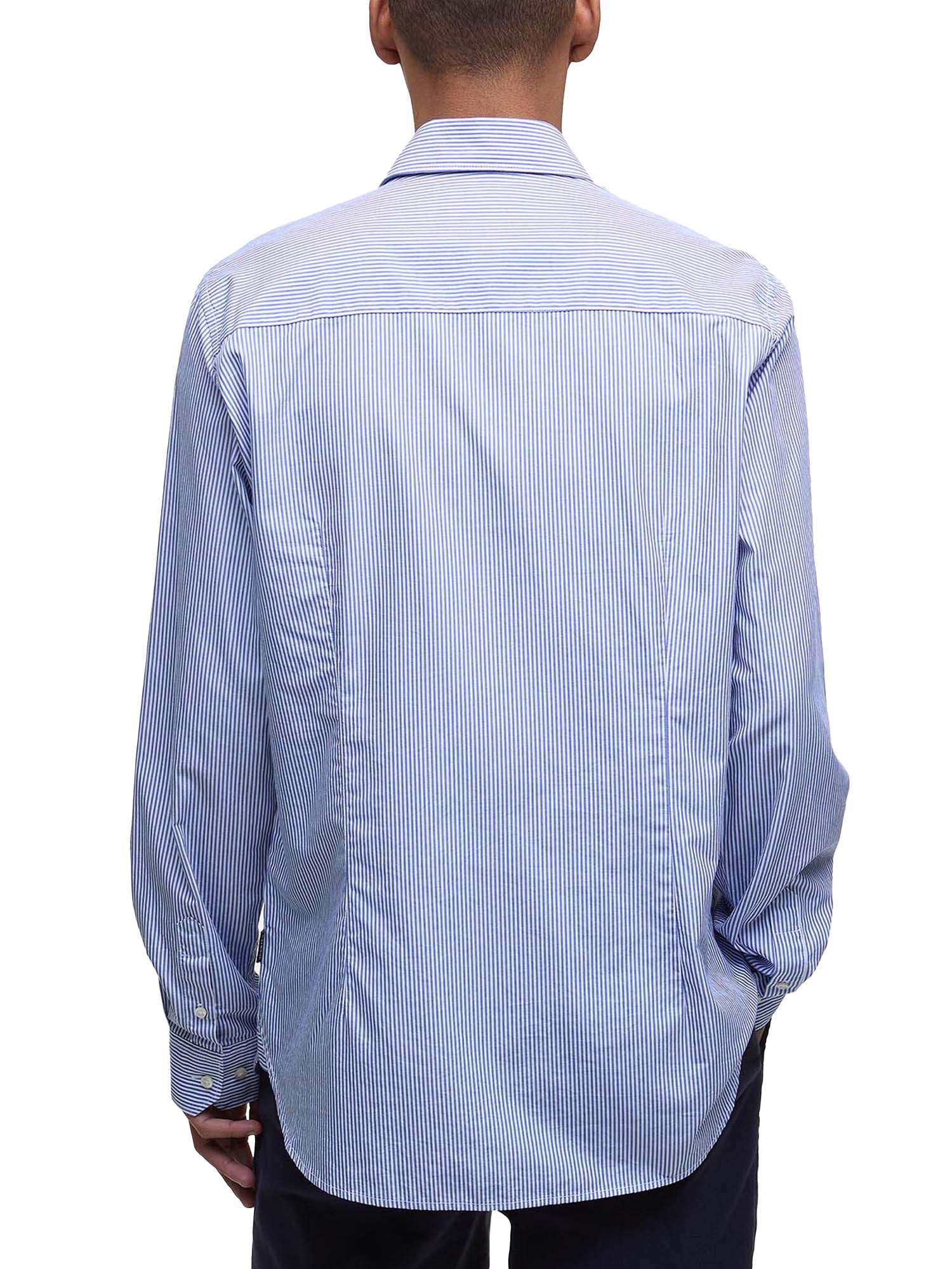 Barbour Camicia Graham leggermente aderente con motivo a righe Blu