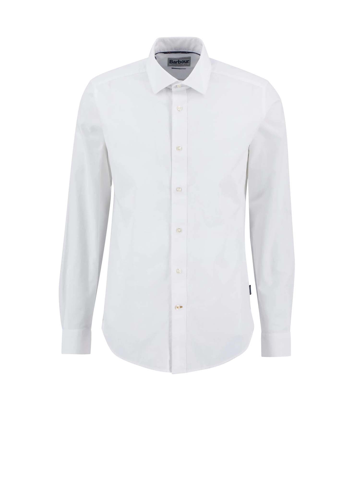 Barbour Camicia Throckley Oxford leggermente aderente Bianco