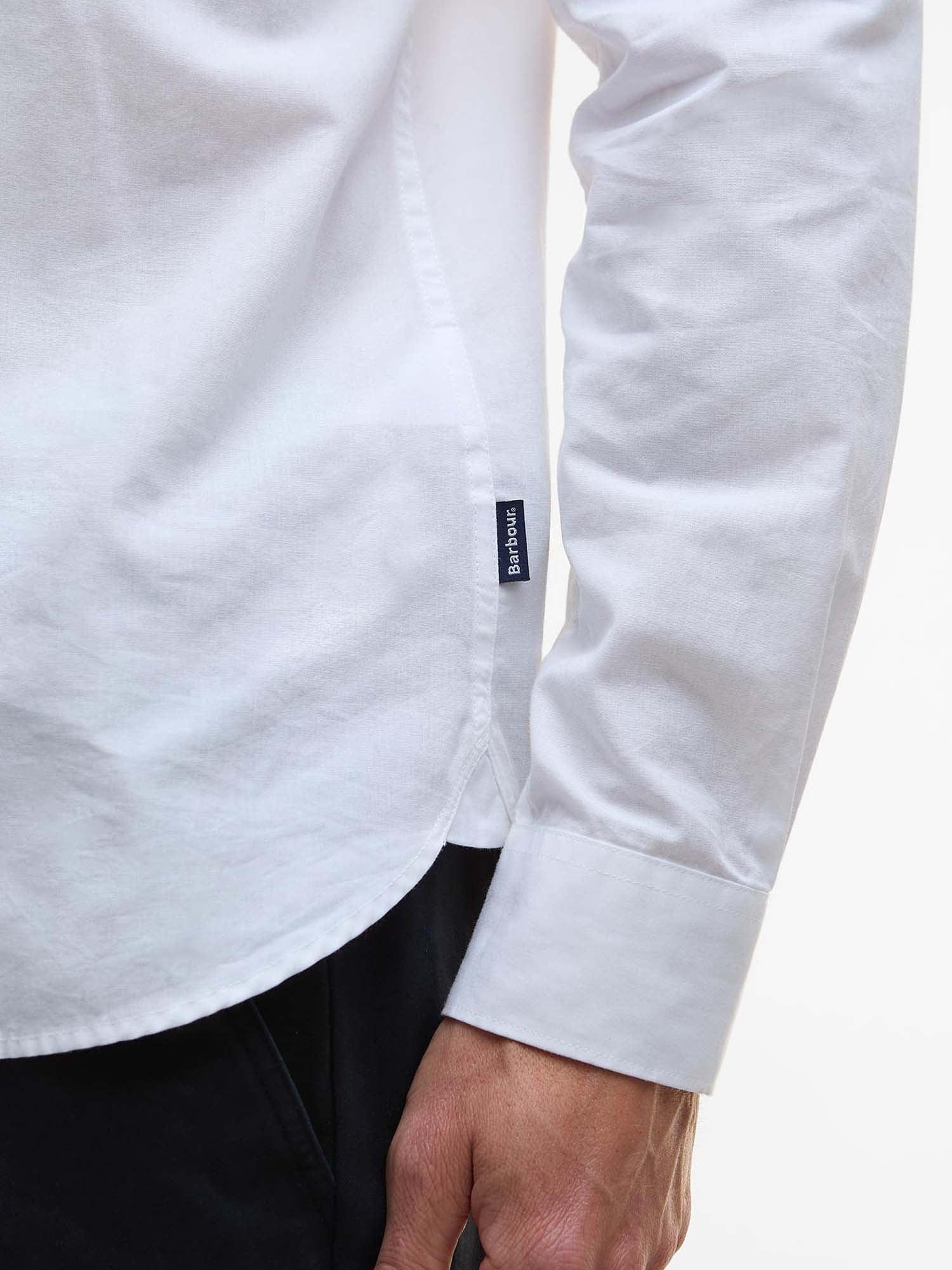 Barbour Camicia Throckley Oxford leggermente aderente Bianco