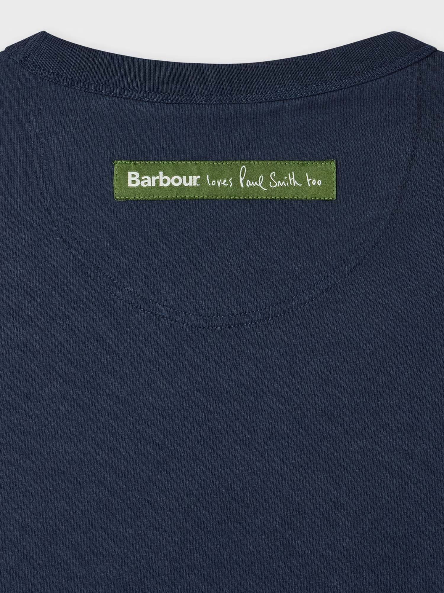Barbour T-shirt con stampa barattolo di cera - Paul Smith loves Barbour Blu