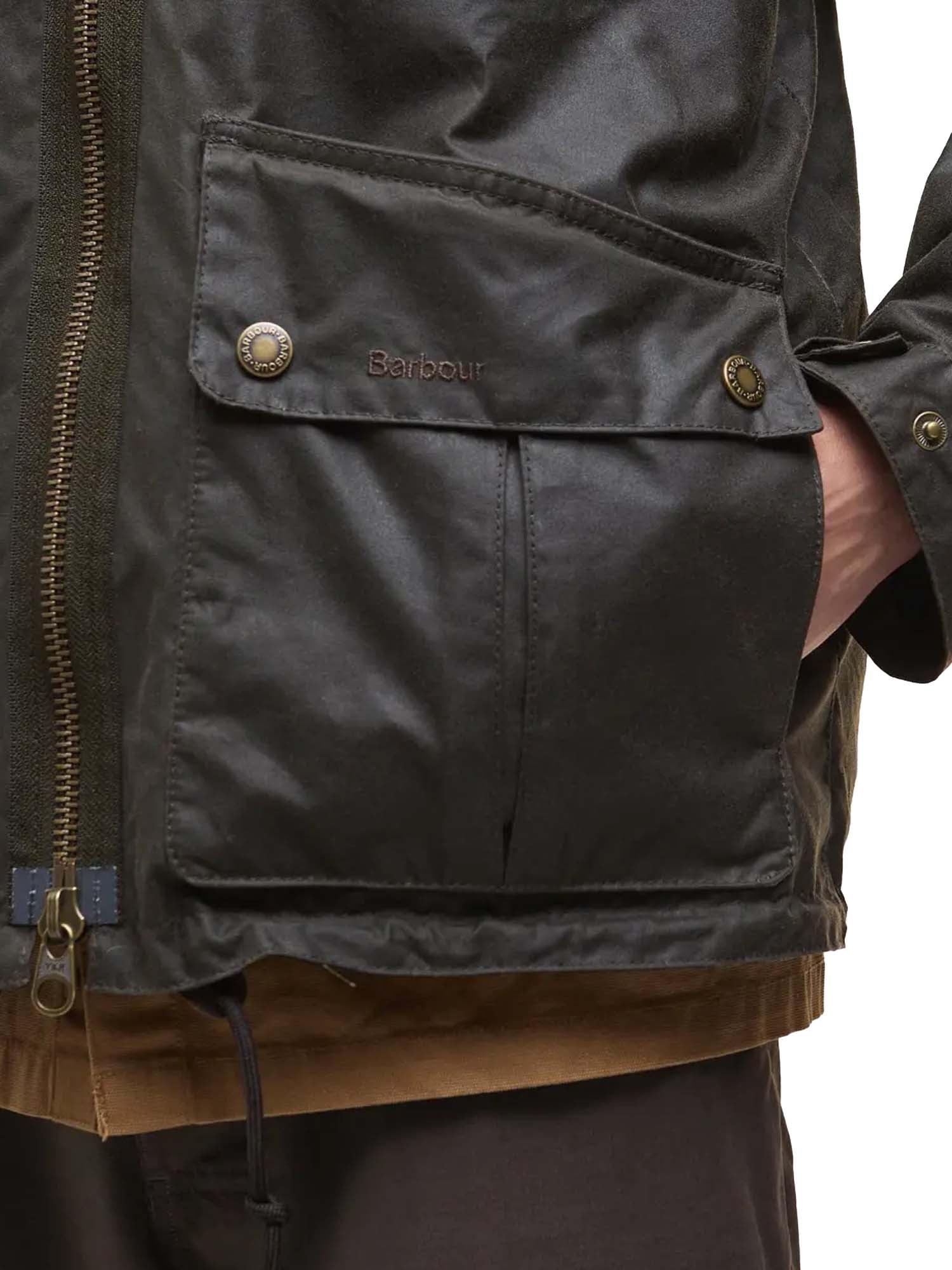 Barbour Giacca cerata Re-Engineered Bardon Spey Verde