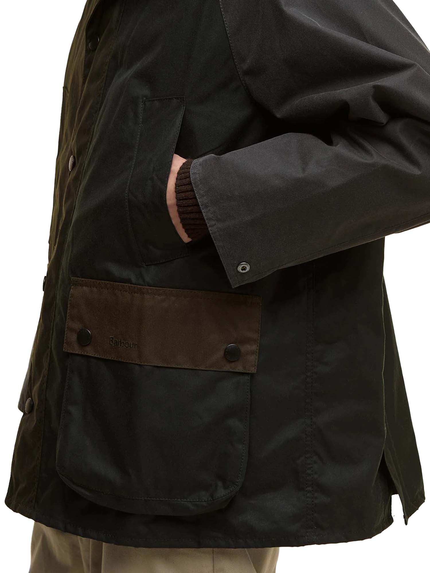 Barbour Giacca cerata Patchwork Bedale oversize Verde