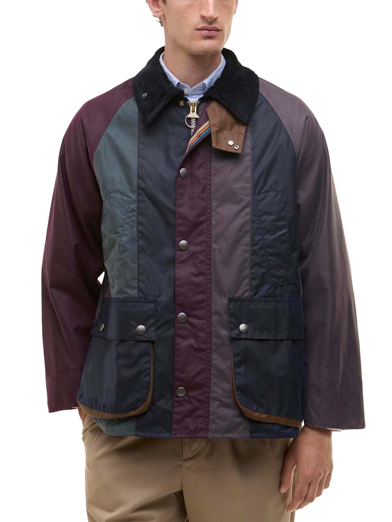 Barbour Giacca cerata Bedale oversize a righe - Paul Smith loves Barbour Multicolore